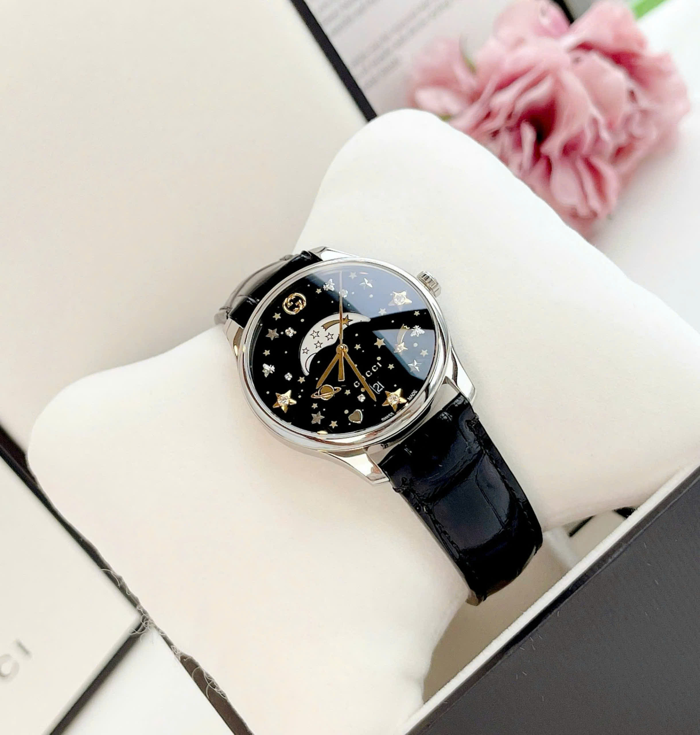 Ảnh 5 của (ĐỒNG HỒ NỮ) Gucci G-Timeless Black Moonphase YA126327