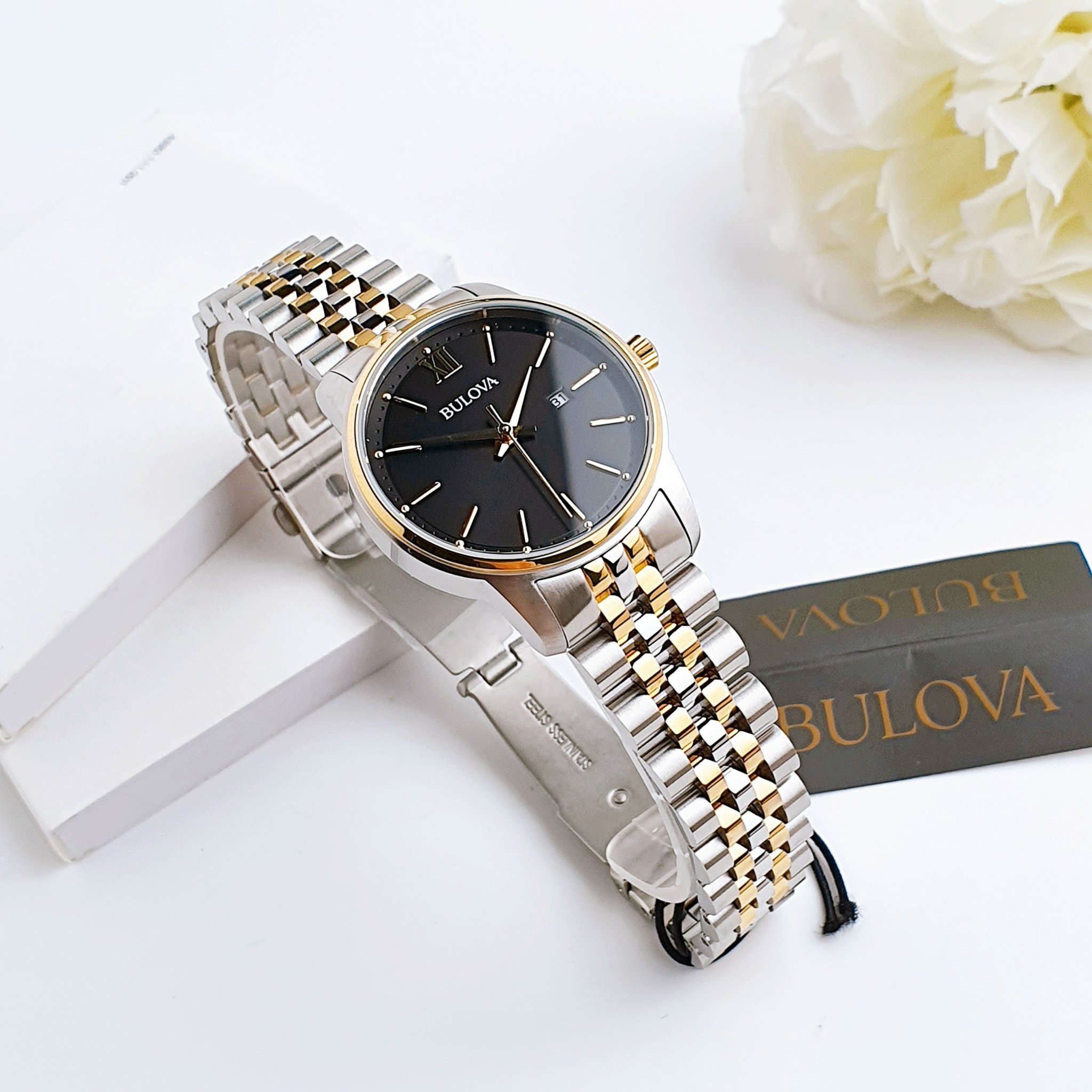 Ảnh 3 của (ĐỒNG HỒ NỮ) BULOVA Women's Two-Tone Stainless Steel Bracelet Watch - 98M134