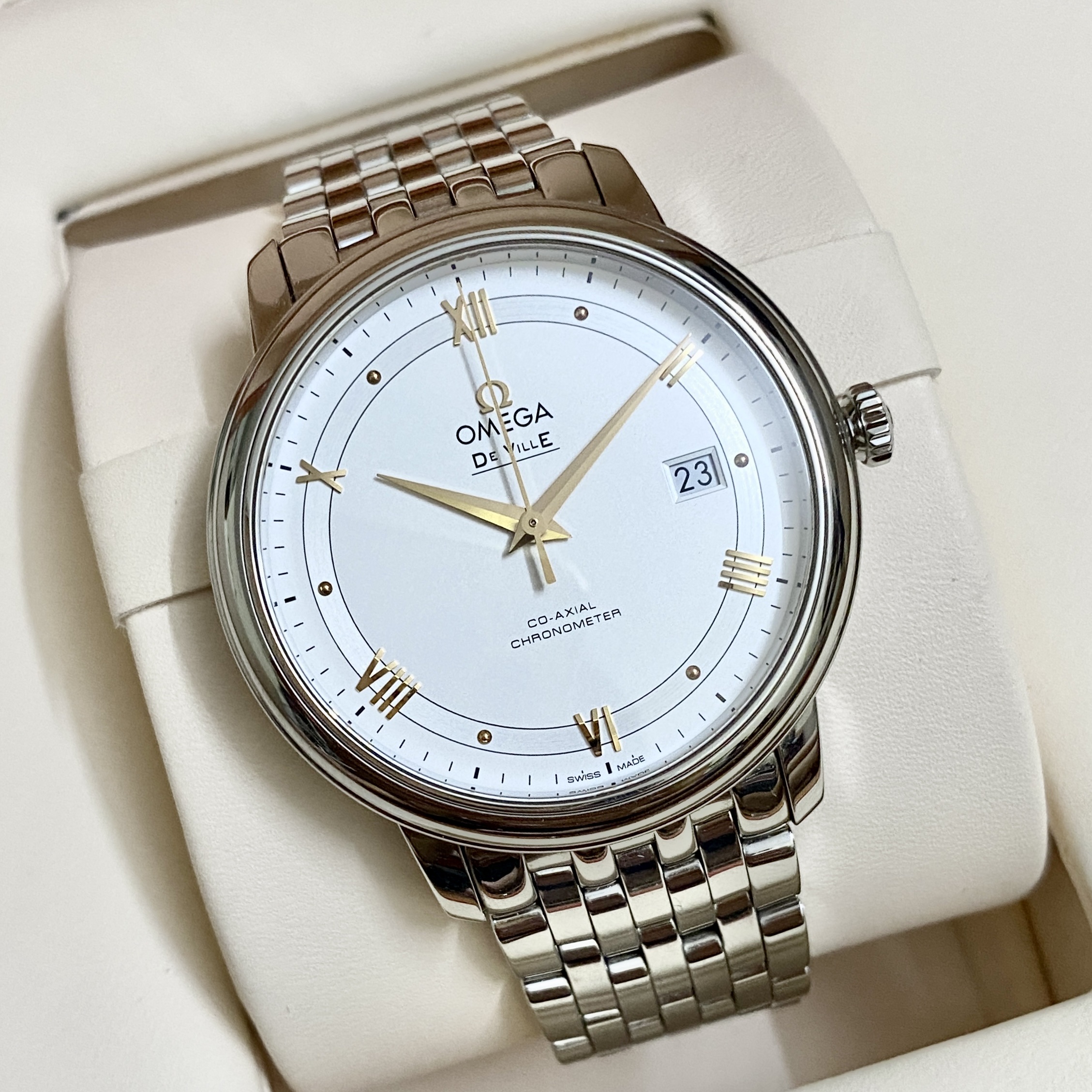 Ảnh 2 của (HÀNG LƯỚT) Đồng hồ nam OMEGA DE-VILLE 424.10.40.20.02.002 PRESTIGE CO‑AXIAL 39.5 MM