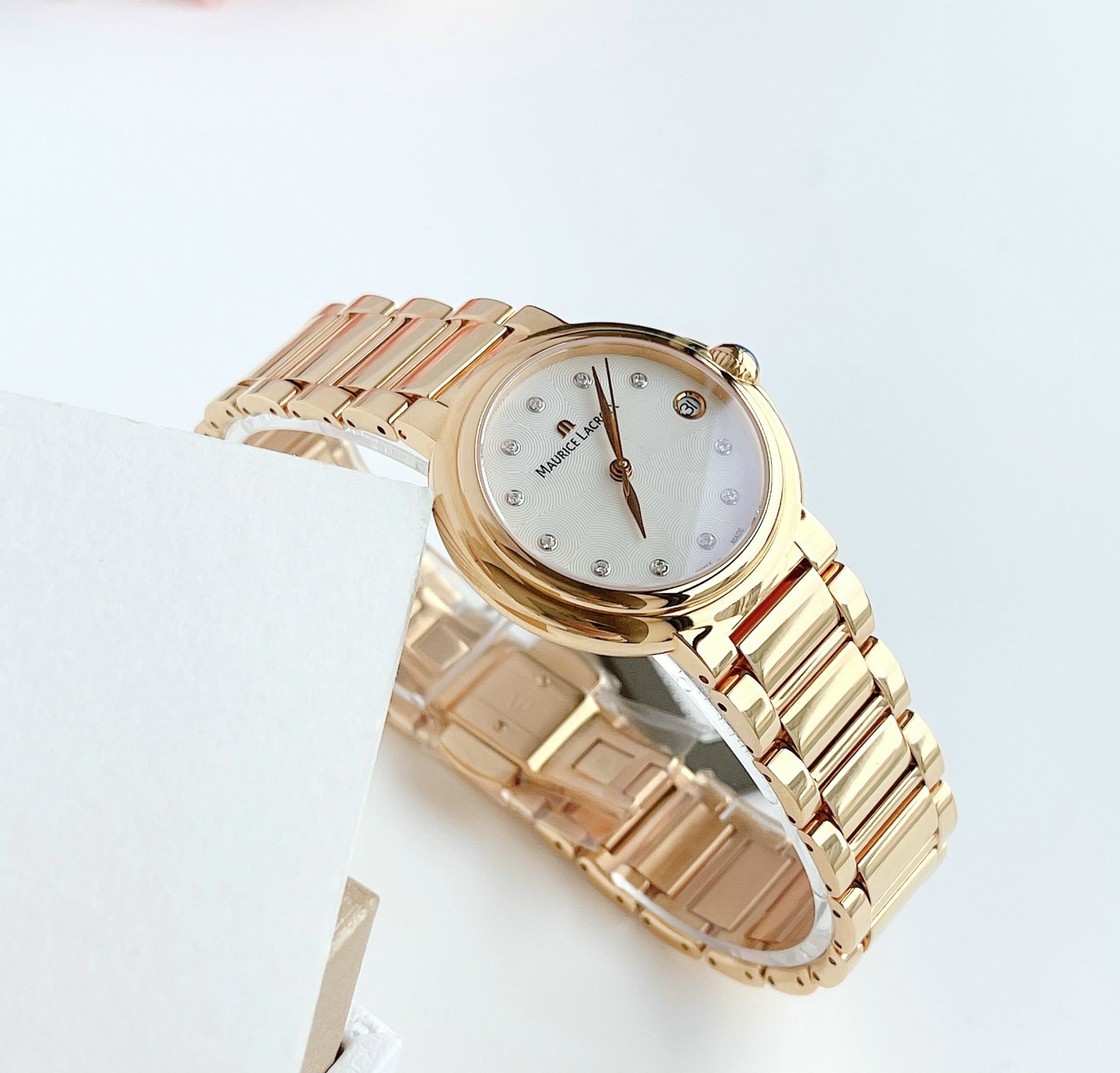 Ảnh 5 của (ĐỒNG HỒ NỮ) (New) Maurice Lacroix Fiaba Date 28mm FA1003-PVP06-170 Gold