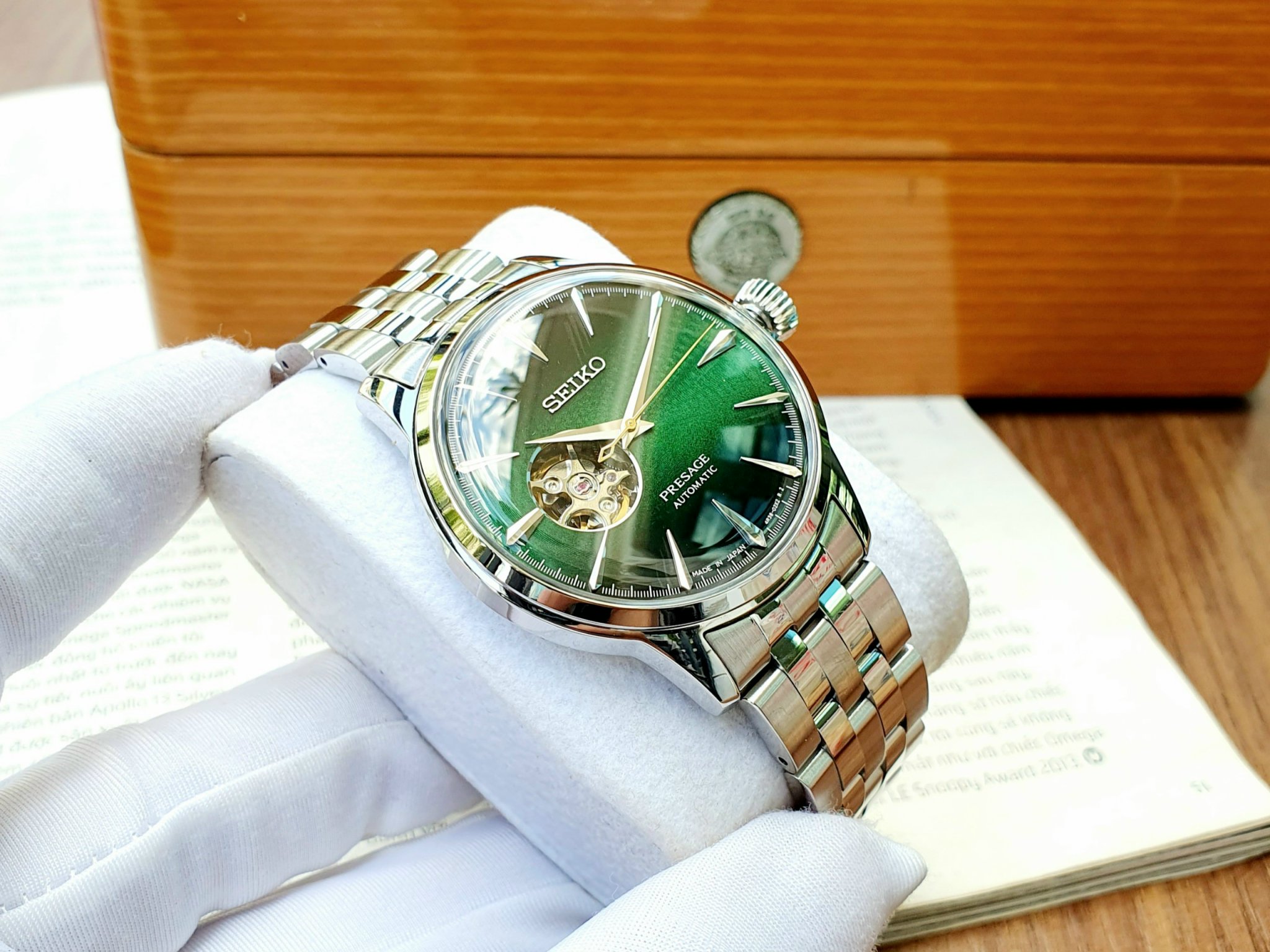 Ảnh 6 của (ĐỒNG HỒ NAM) Seiko Presage Cocktail SSA441J1 ( SSA441 ) 40.5mm Time 'Grasshopper' Made In Japan- SARY201