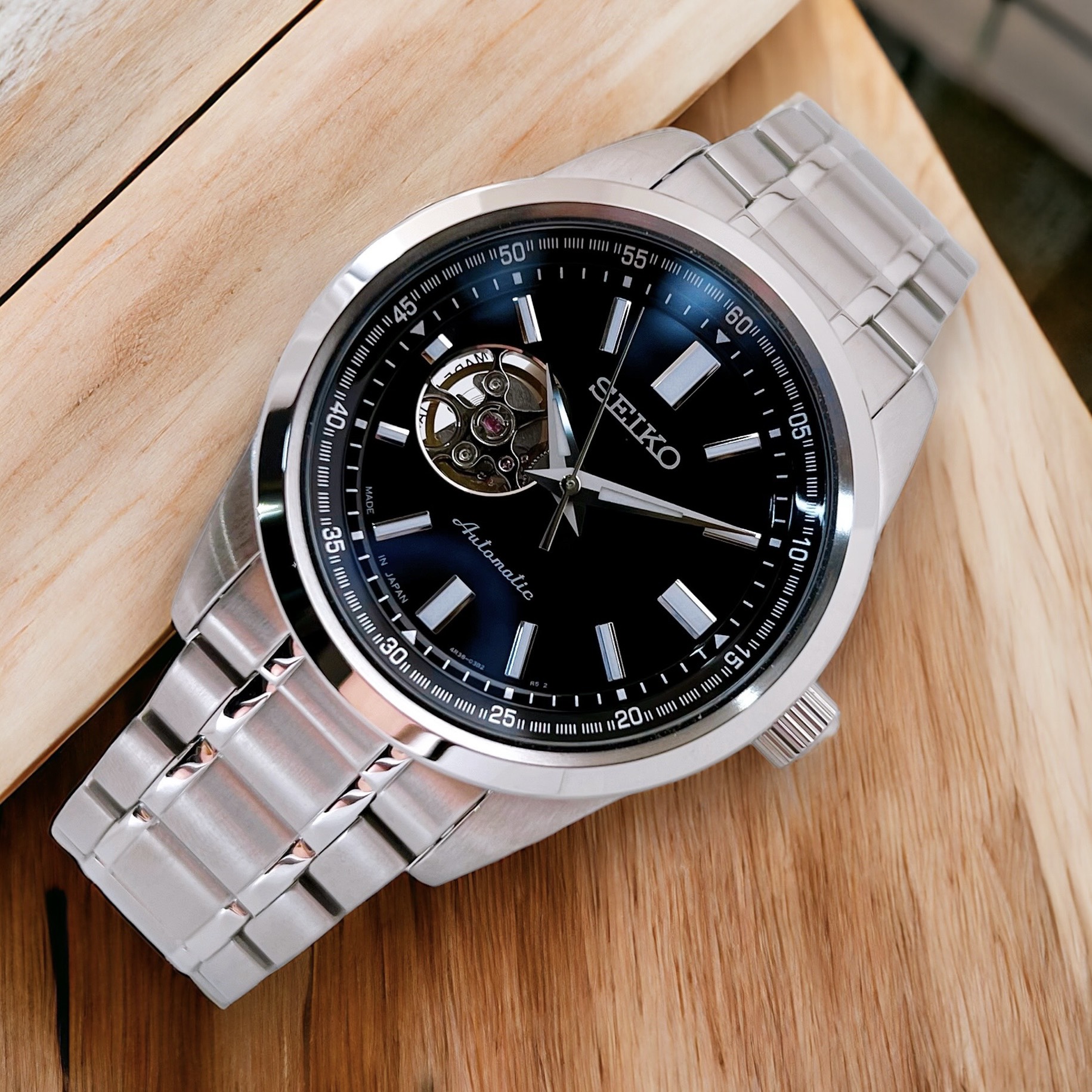 Ảnh 6 của (ĐỒNG HỒ NAM) Seiko Automatic Open Heart Size 42mm