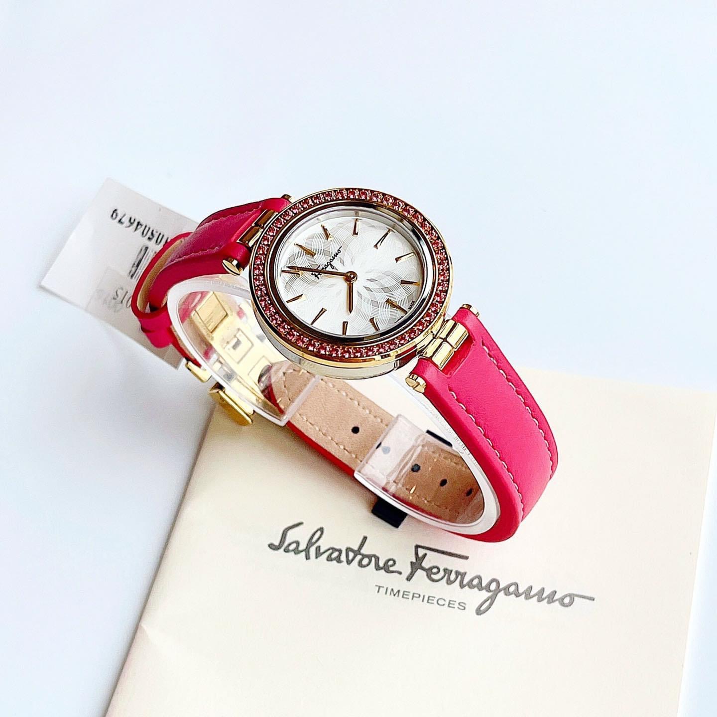 Ảnh 4 của (ĐỒNG HỒ NỮ) SALVATORE FERRAGAMO FIB030015 Intreccio Analog Display Quartz Pink Watch, 31mm