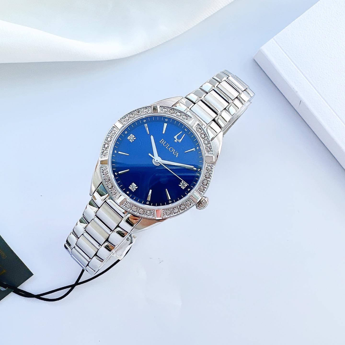 (ĐỒNG HỒ NỮ) Bulova Quartz 96R243 Sutton Stainless Steel Ladies Watch 33mm