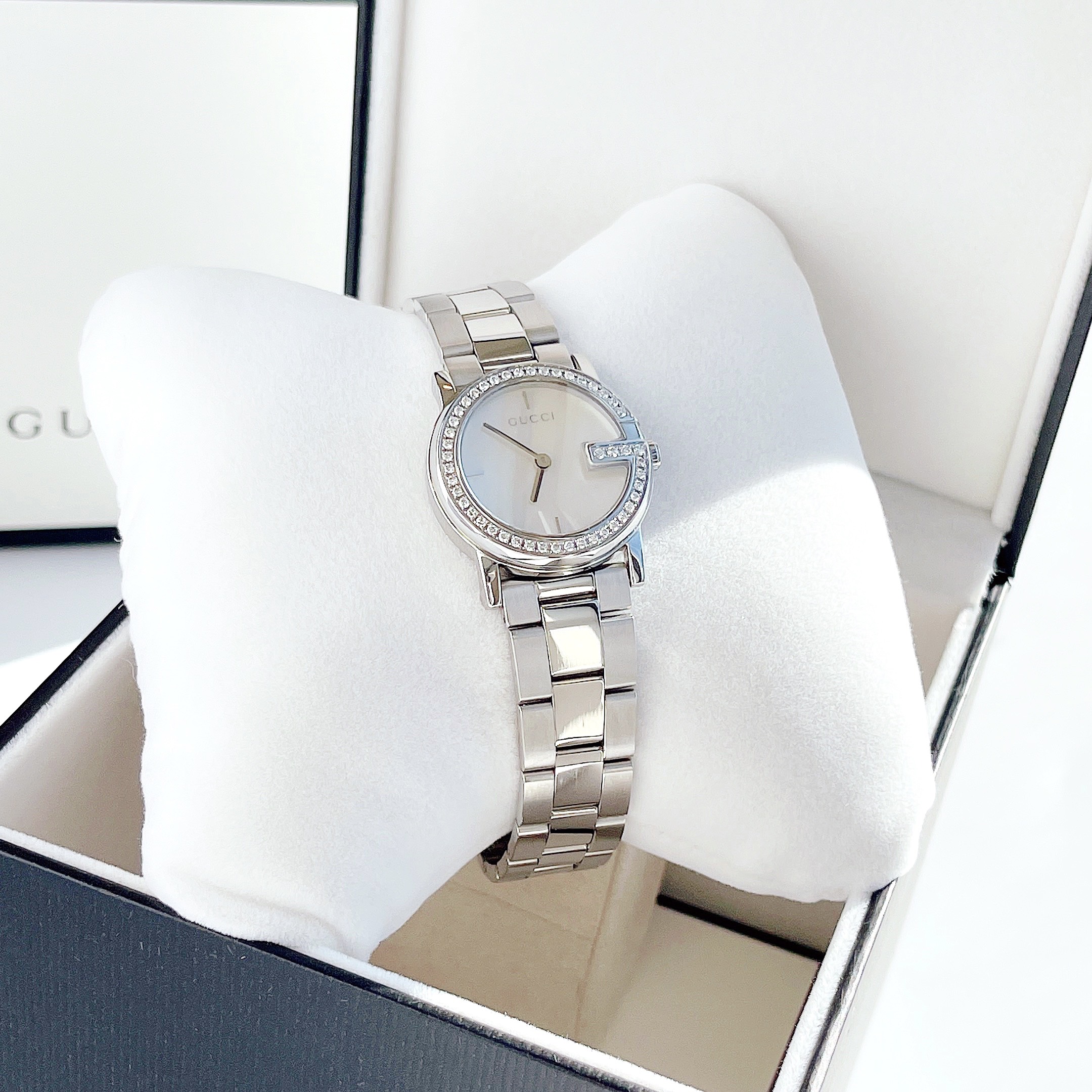 (ĐỒNG HỒ NỮ) GUCCI Mother of Pearl Stainless Steel Ladies Watch G, YA101510, 28MM