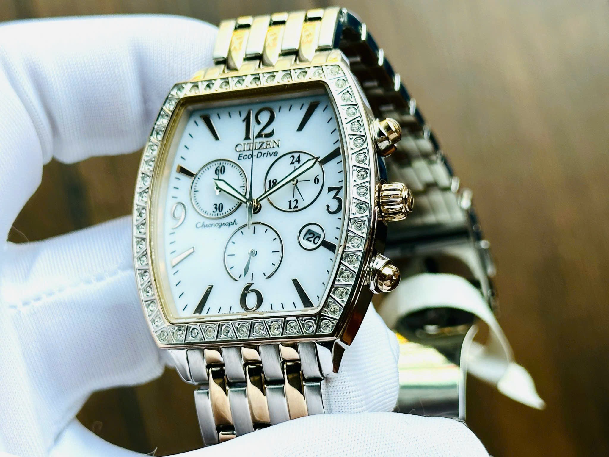 Ảnh 6 của (ĐỒNG HỒ NAM) Citizen Eco-Drive FB1276-59A 44mm phom vuông độc lạ