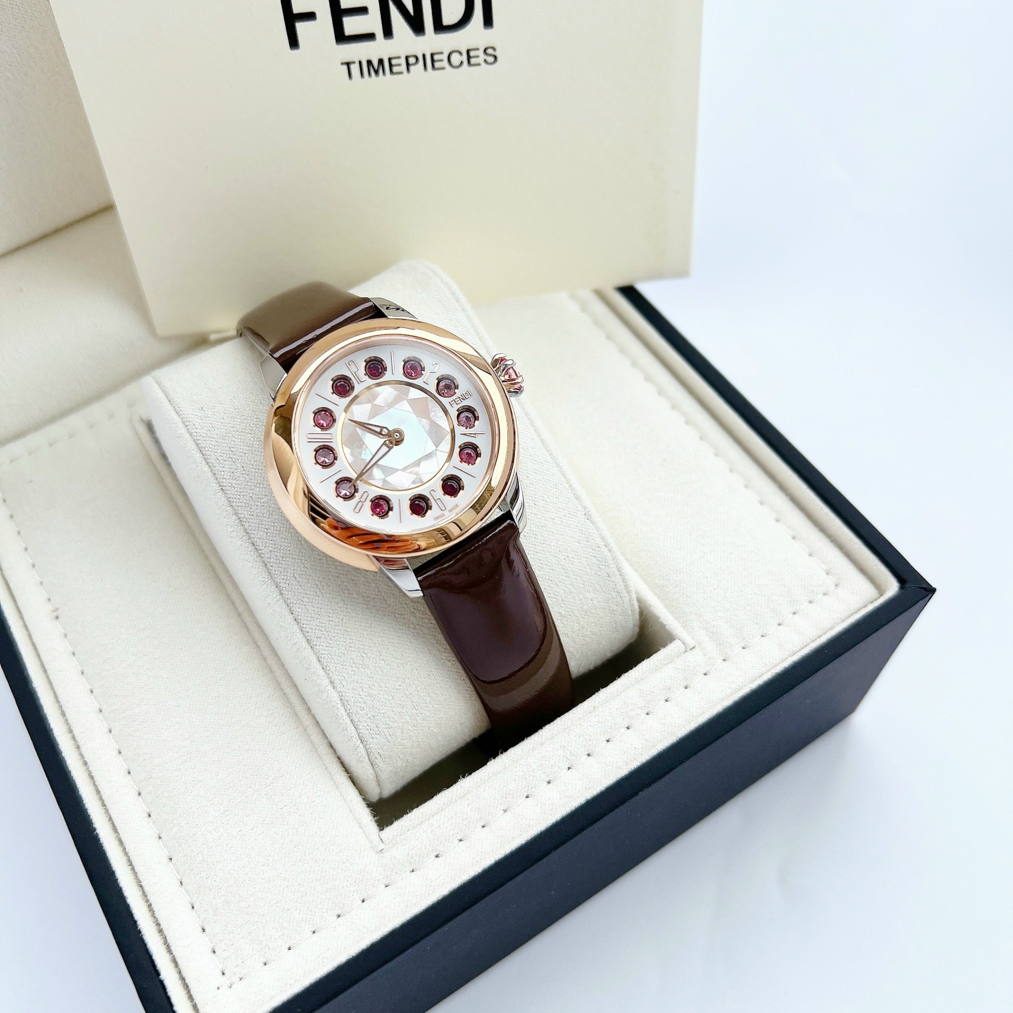 (ĐỒNG HỒ NỮ) Fendi IShine Two Tone Womens 33mm F139224621T01