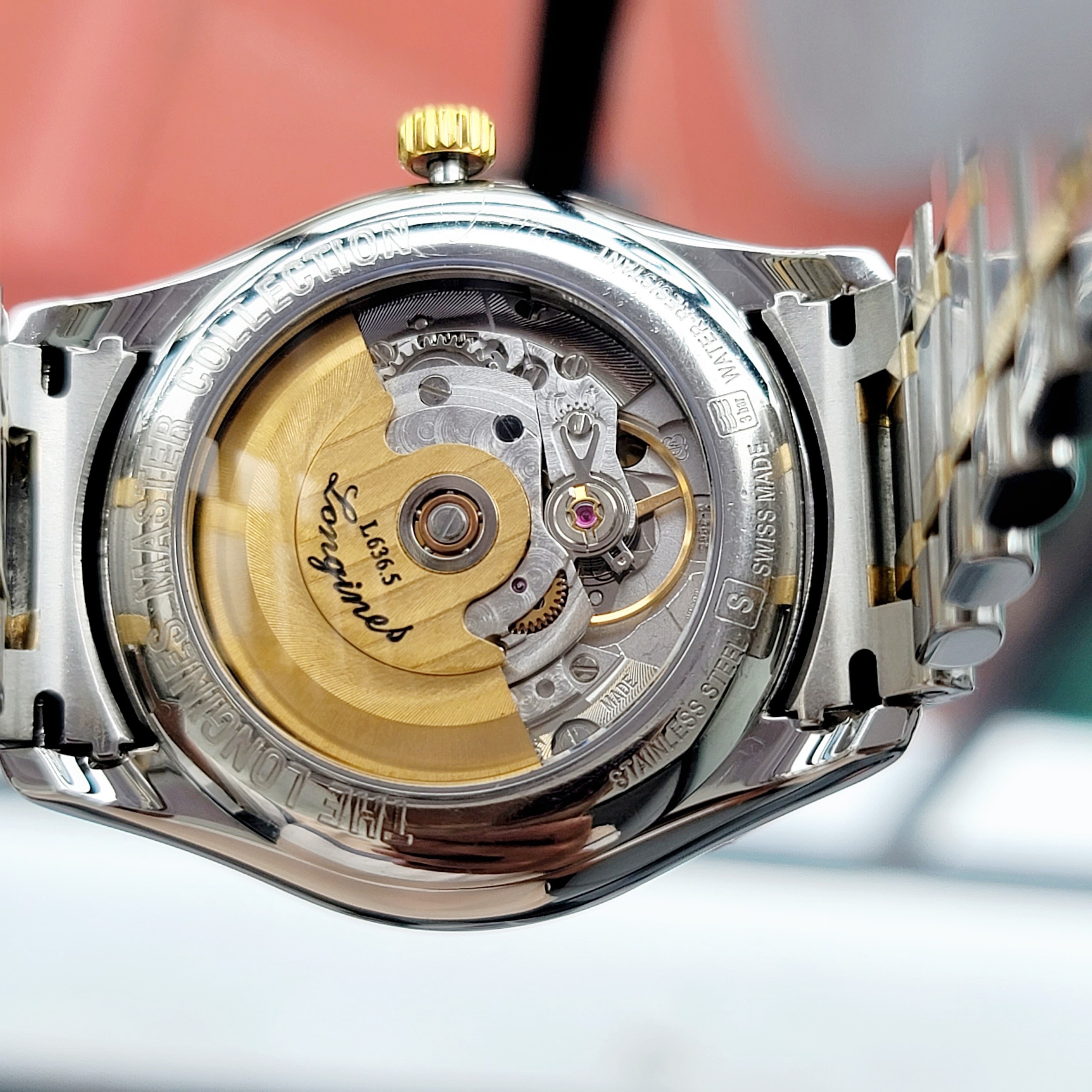 Ảnh 5 của [HÀNG LƯỚT] Đồng hồ LONGINES MASTER COLLECTION NIỀNG VÀNG 18K L2.755.5.38.7 L27555387, 38.5mm