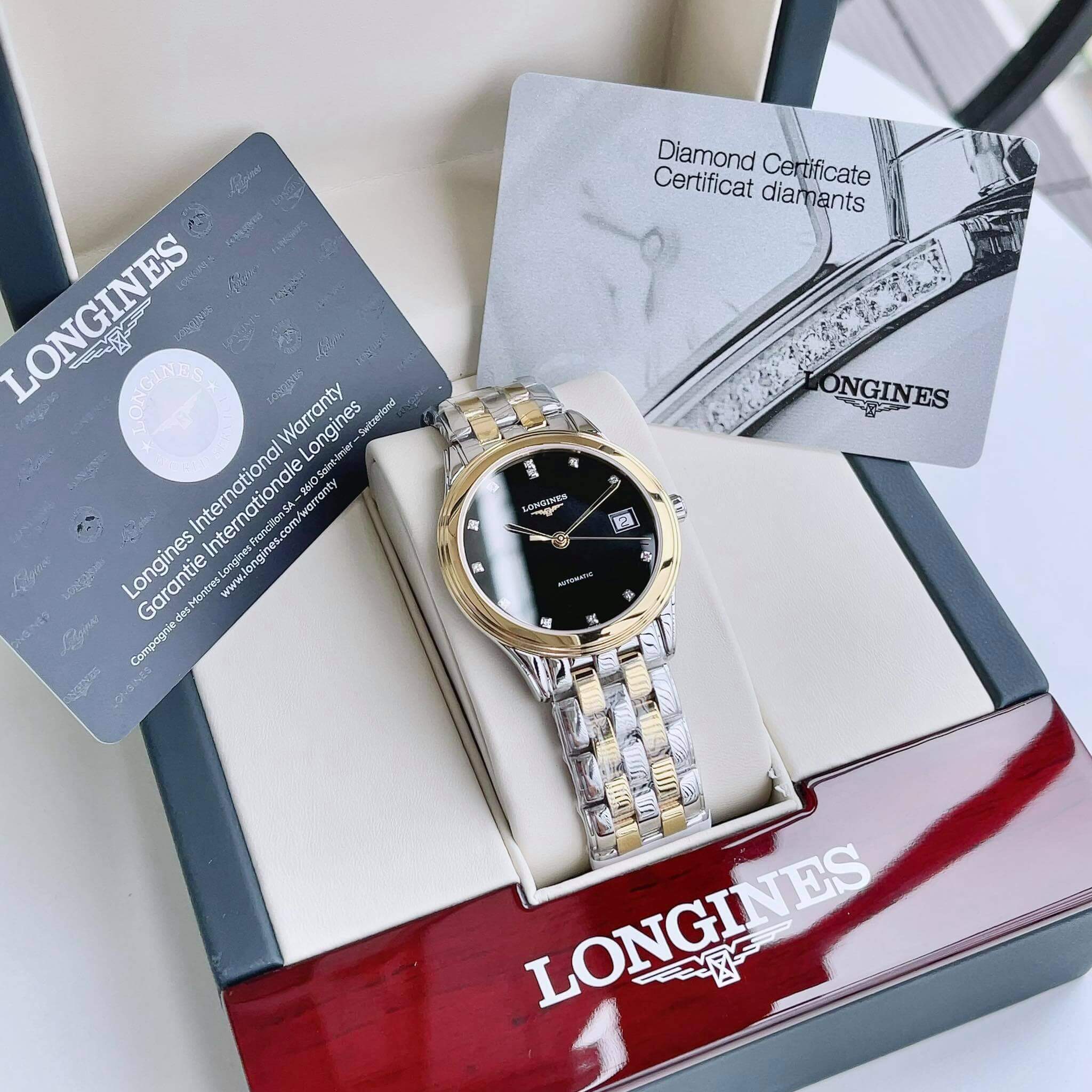 (ĐỒNG HỒ NAM) (New) Longines Flagship Diamond Automatic L4.774.3.57.7 L47743577 36mm