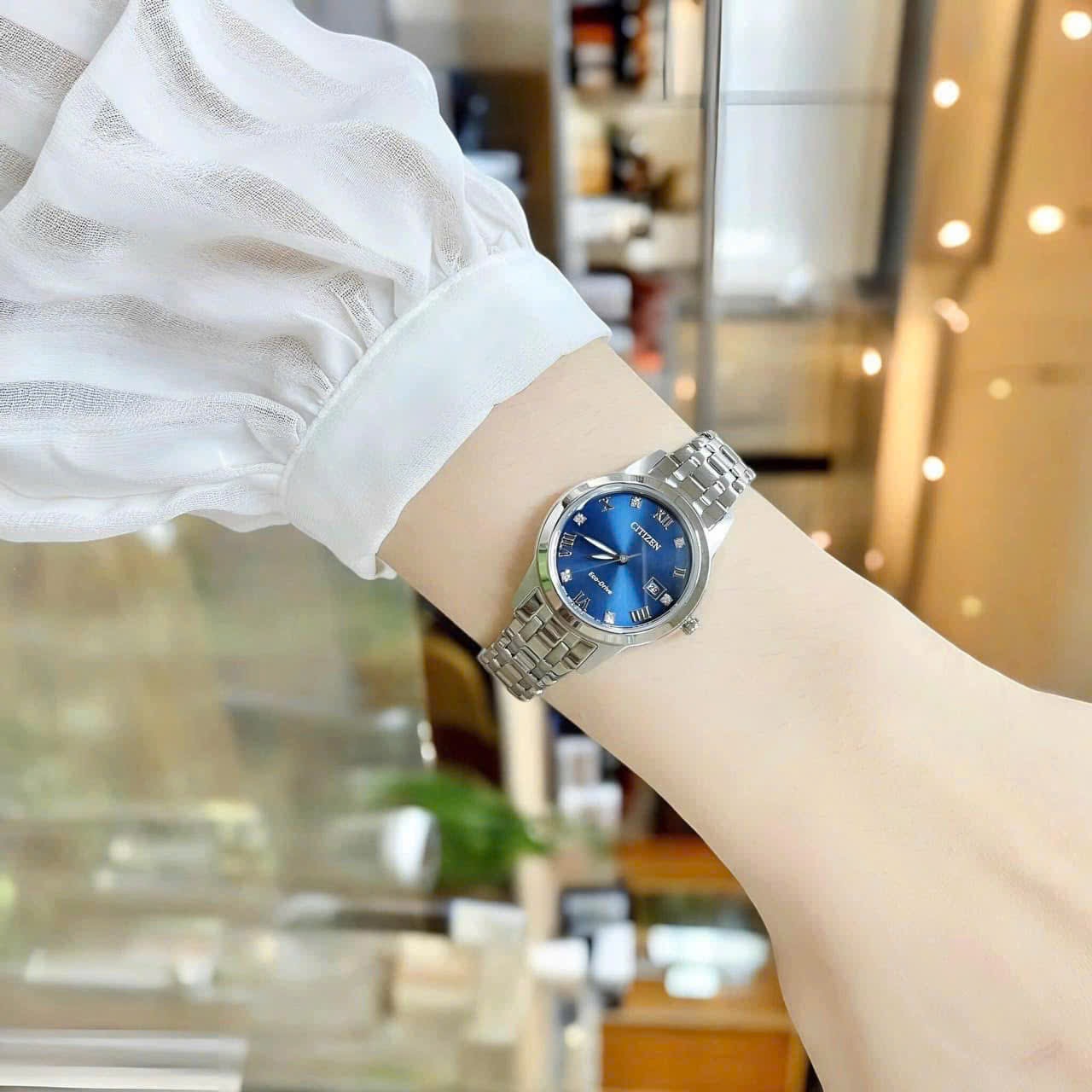 Ảnh 4 của (ĐỒNG HỒ NỮ) Citizen Eco-Drive FE1240-57L Crystal White Dial (  FE124057L )