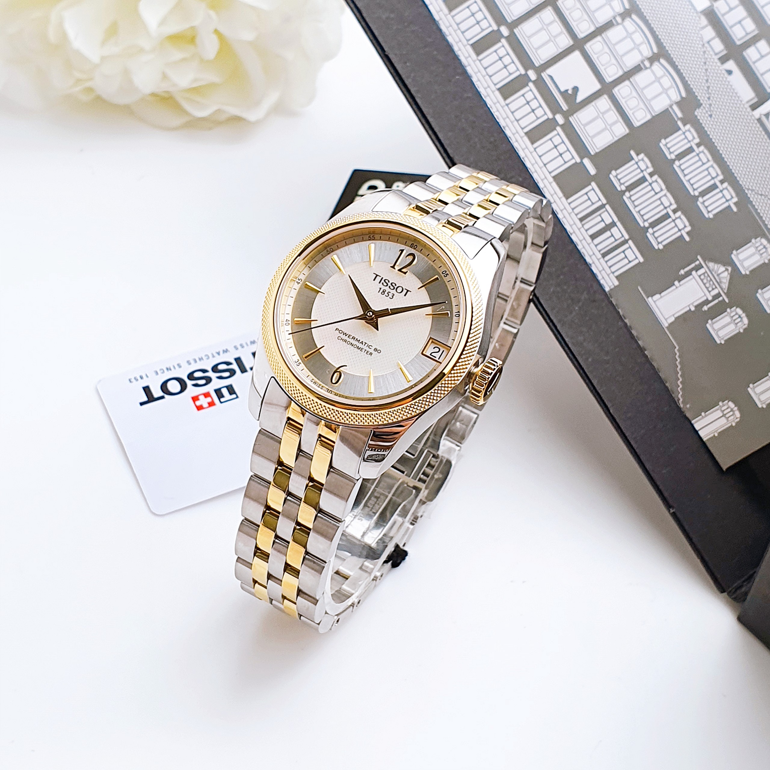 Ảnh 2 của (ĐỒNG HỒ NỮ) TISSOT BALLADE POWERMATIC 80 COSC LADY T108.208.22.117.00 (T1082082211700) 32mm