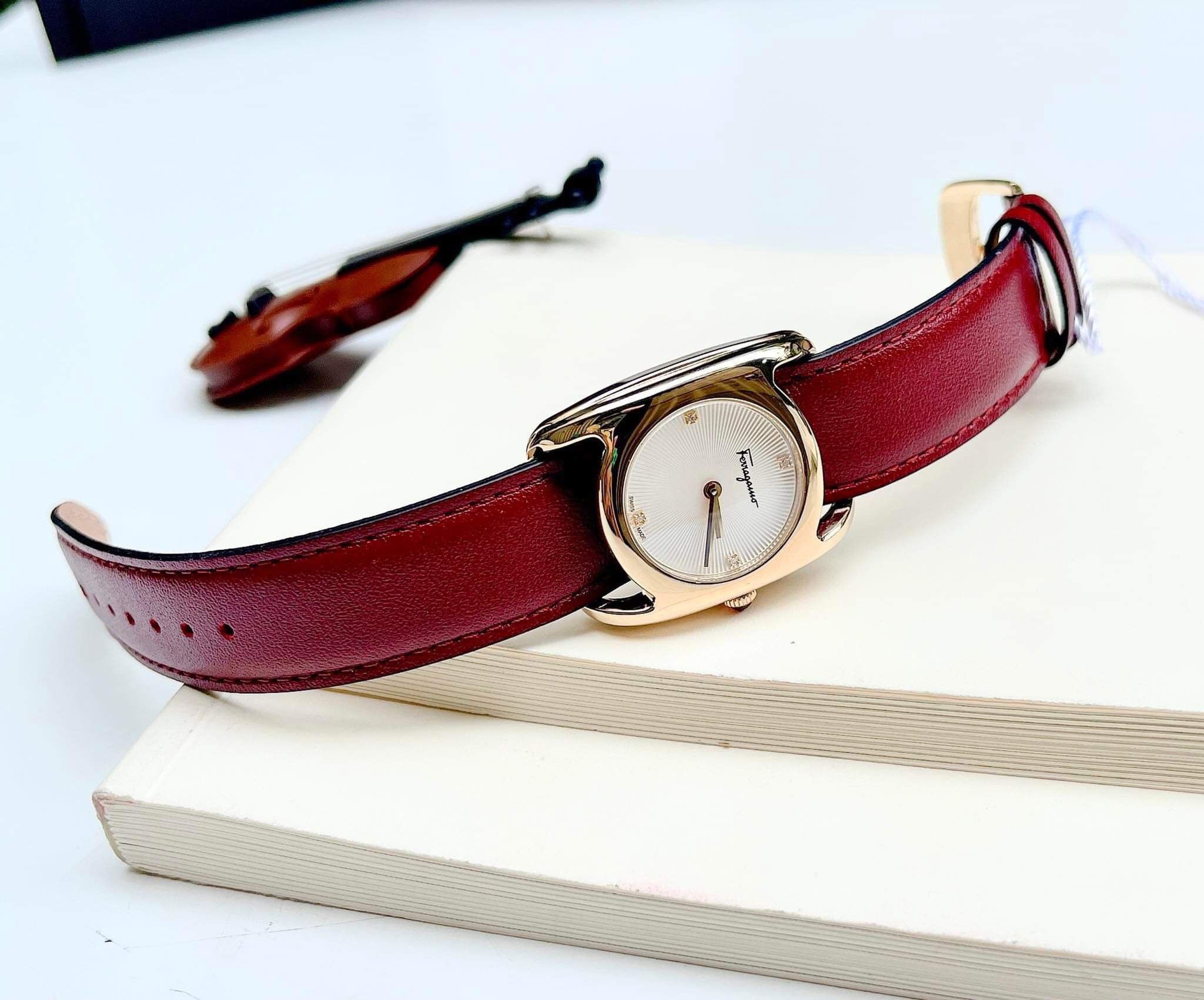 Ảnh 5 của ( ĐỒNG HỒ NỮ )  Salvatore Ferragamo SFEL00419 Vara Leather Watch 28x34mm