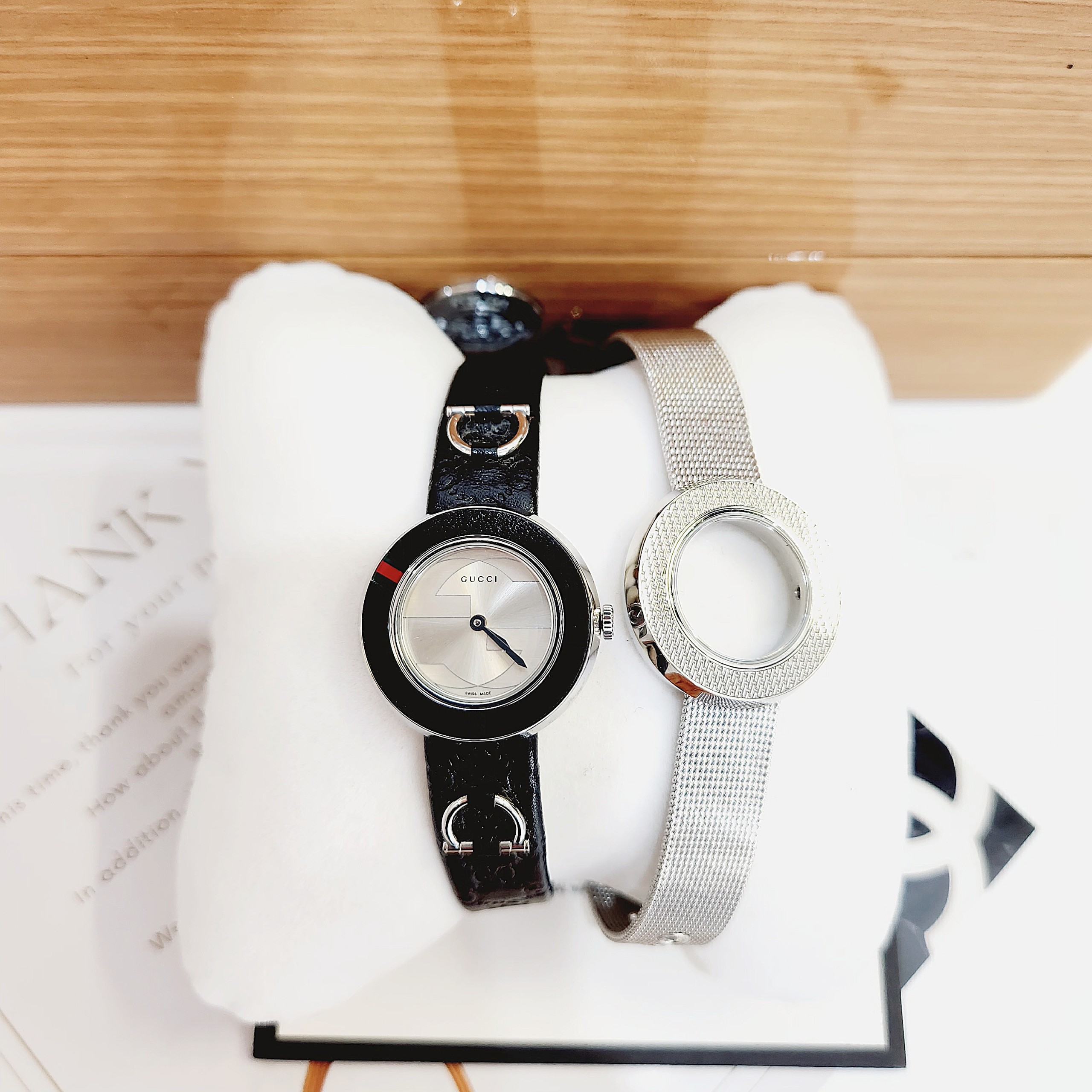 Ảnh 6 của ĐỒNG HỒ NỮ GUCCI U-Play YA129508  Black Guccissima Leather Strap Ladies Watch 27mm