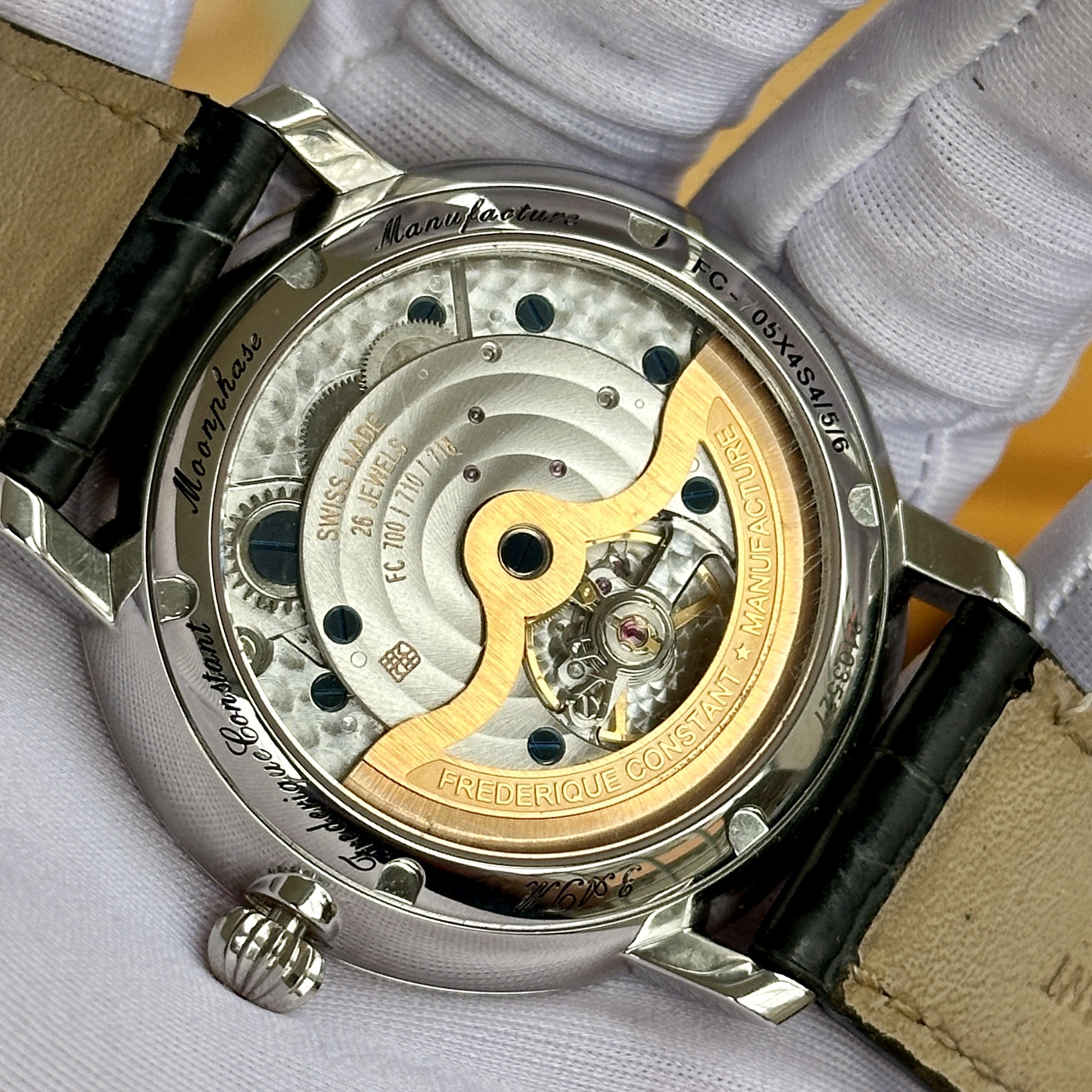 Ảnh 3 của (Deal Lướt) (ĐỒNG HỒ NAM) Frederique Constant Manufacture Slimline Moonphase FC-705N4S6 (FC-705N4S6 used) FC705N4S6