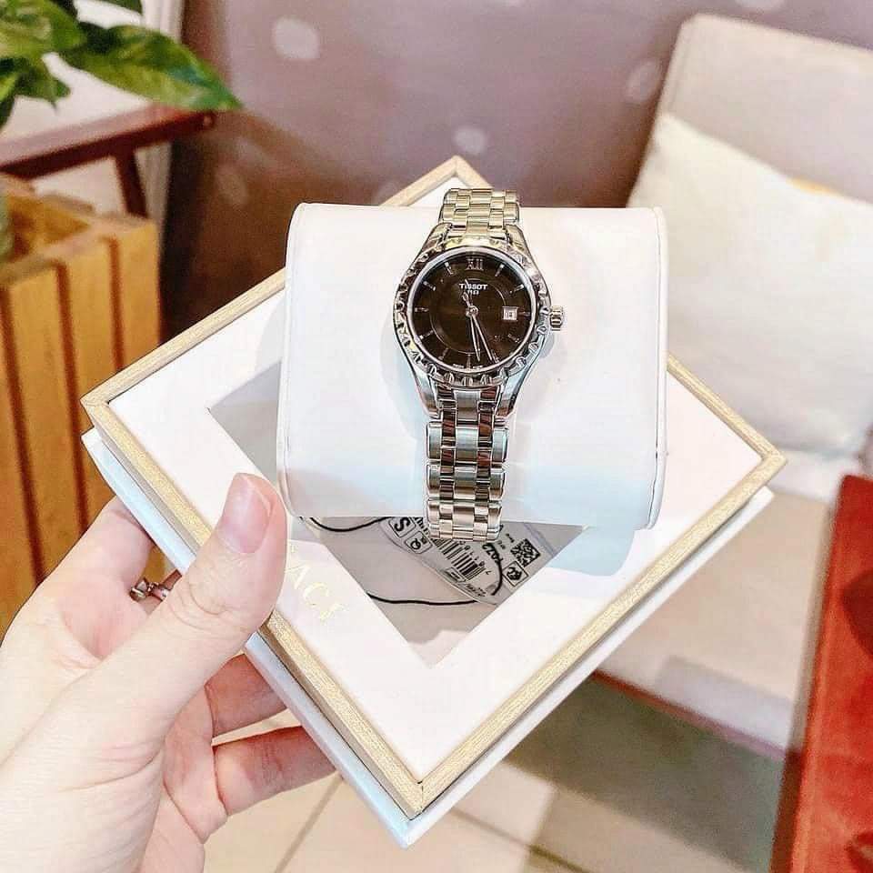 Ảnh 6 của (ĐỒNG HỒ NỮ) TISSOT T072.010.11.058.00 LADY QUARTZ BLACK DIAL DÂY KIM LOẠI-T0720101105800