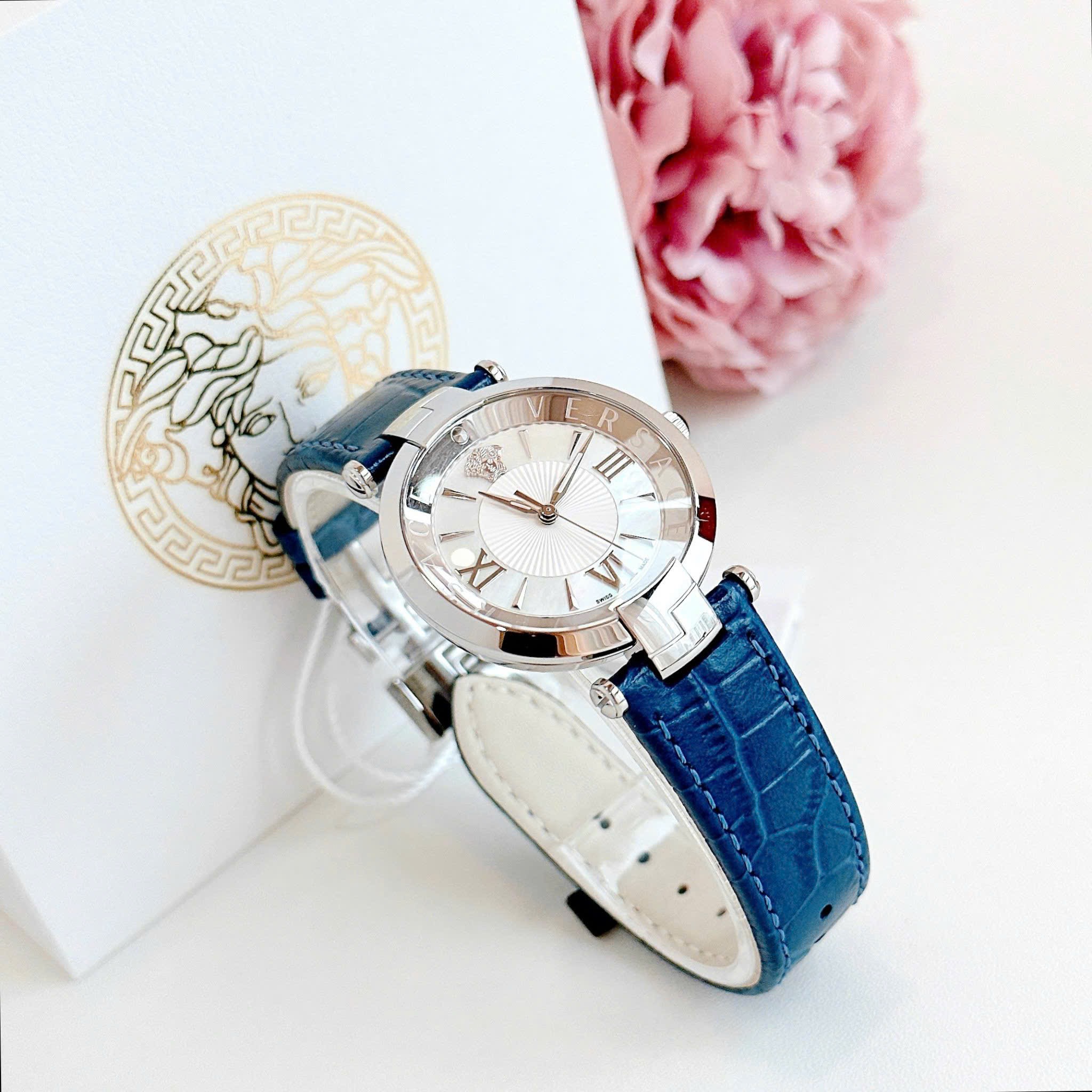 (ĐỒNG HỒ NỮ) Versace VAI010016 Revive Mop Silver Dial 35mm