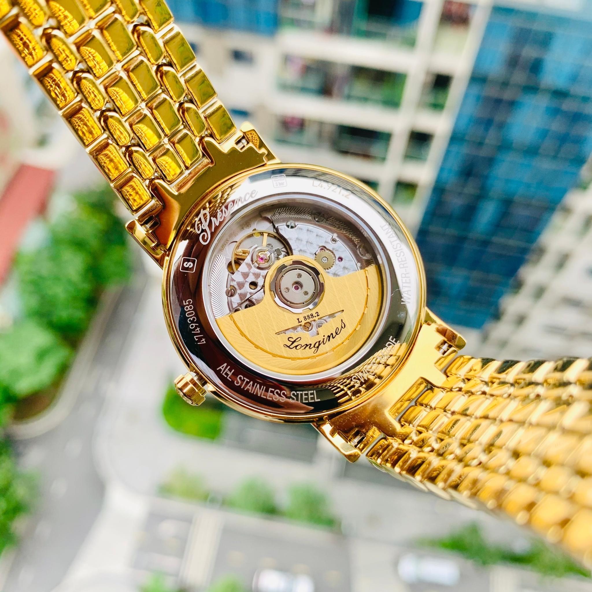 Ảnh 3 của Đồng Hồ nam (New) Longines Presence Automatic L4.921.2.18.8 ( L49212188 ) 38.5mm
