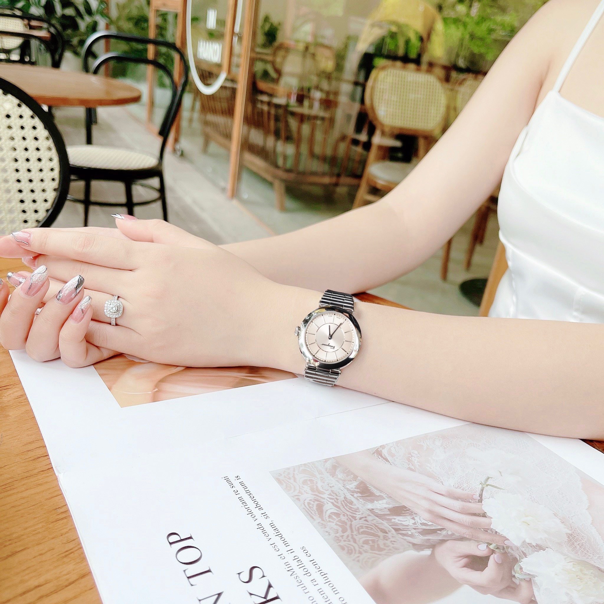Ảnh 4 của (ĐỒNG HỒ NỮ) SALVATORE FERRAGAMO Ferragamo FIN040015 Style Symphonie Pink Sunray Dial Ladies Watch, 36mm