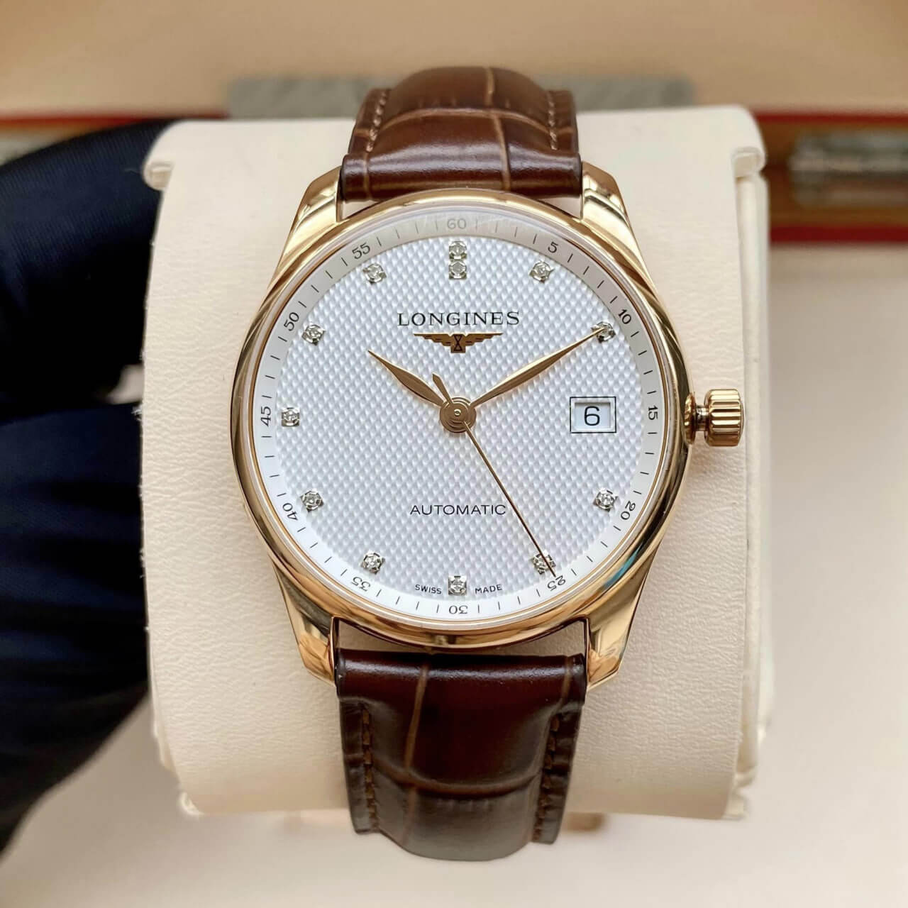 (ĐỒNG HỒ NAM) (NEW) LONGINES MASTER COLLECTION VÀNG KHỐI 18K L2.518.8.77.3 L25188773