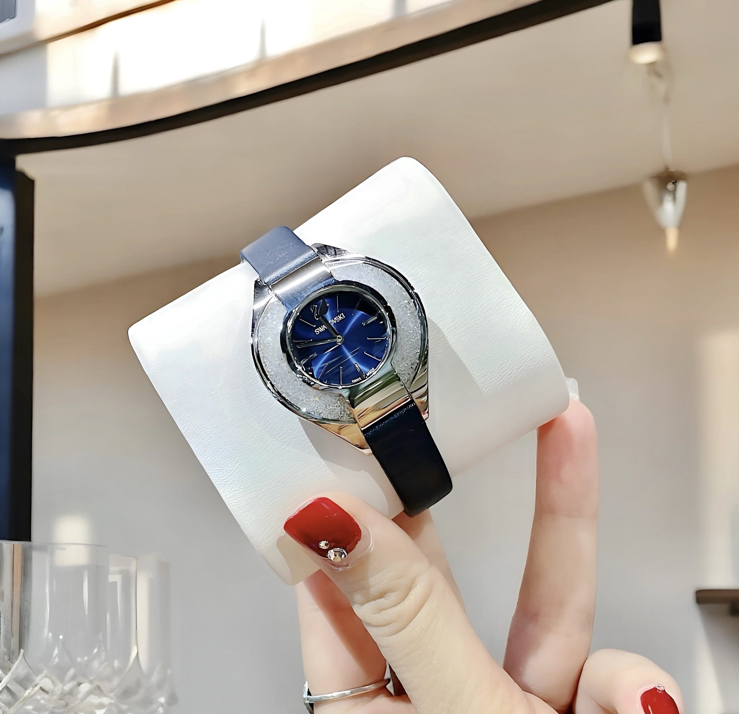 (ĐỒNG HỒ NỮ) Swarovski Crystalline Sporty Watch 5547629 Màu Xanh Lam