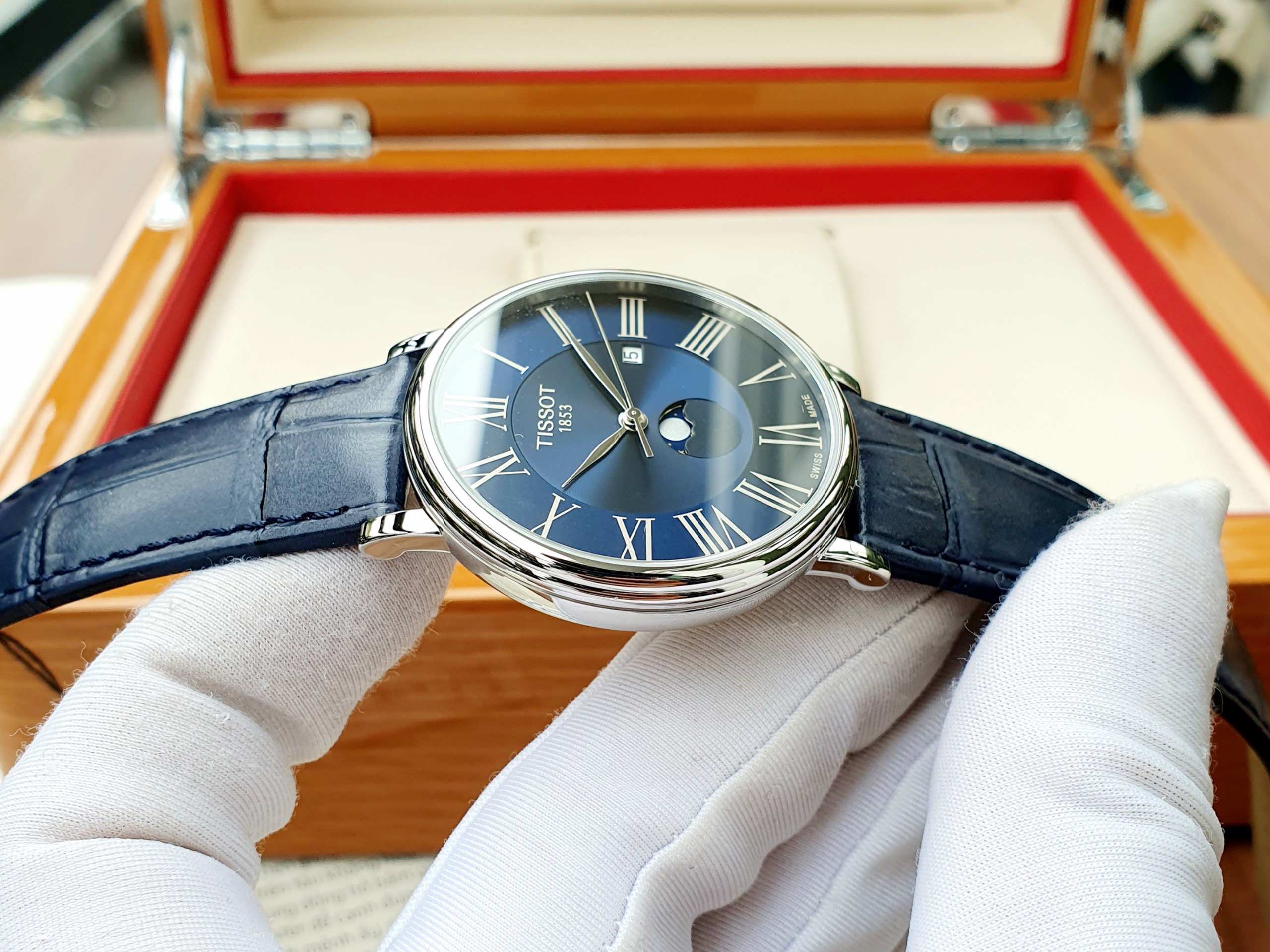 Ảnh 4 của (ĐỒNG HỒ NAM) Tissot Quartz T122.423.16.043.00 Carson Premium Gent Moonphase ( T1224231604300 ) 40mm