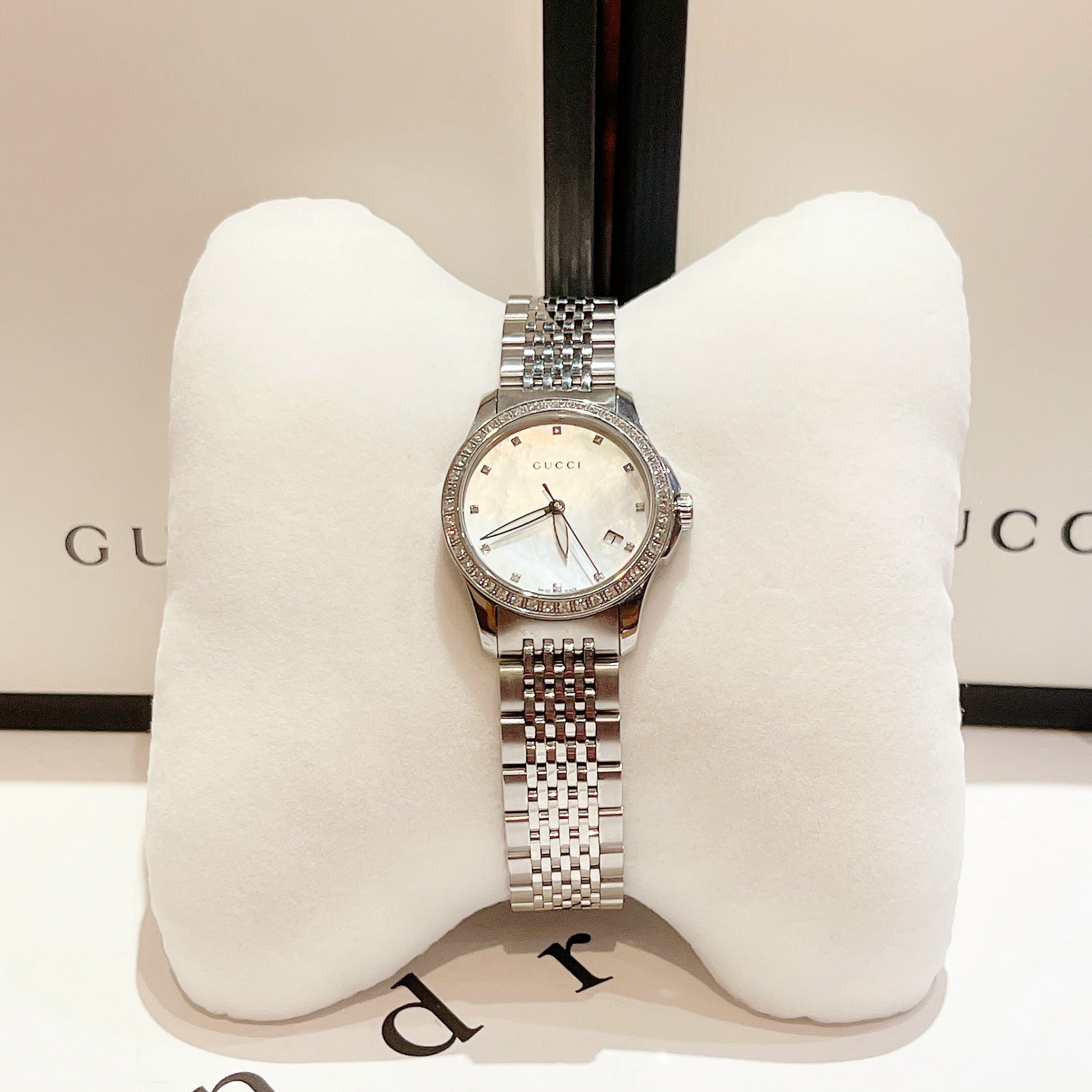 Ảnh 3 của (ĐỒNG HỒ NỮ) Gucci Women's YA126508 G-Timeless Diamond Stainless Steel Watch