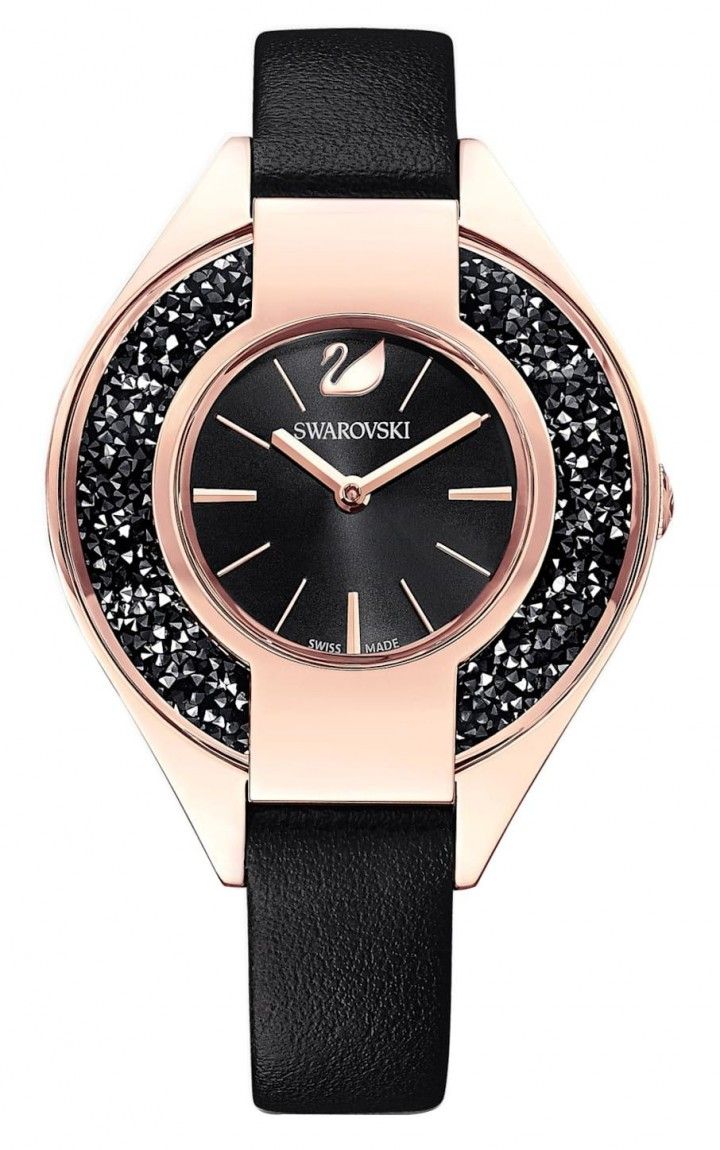 Đồng Hồ Nữ Swarovski Crystalline Sporty Watch 5547632 Màu Đen 35MM