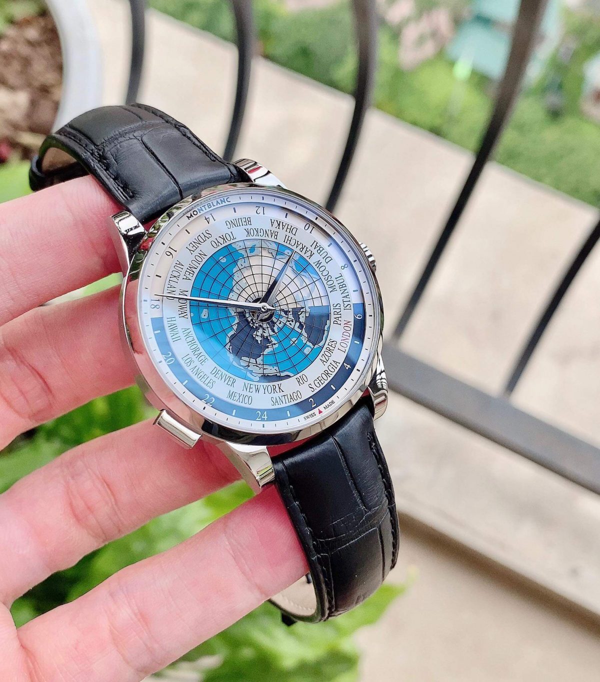 MontBlanc Worldtimer Dây Da 112308