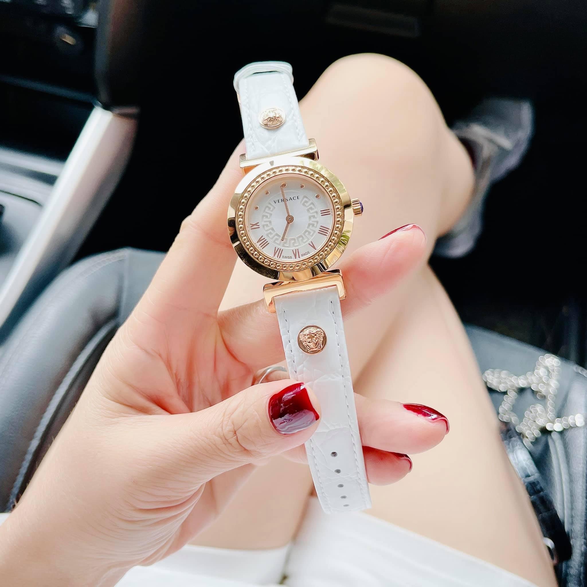 Ảnh 3 của [Đồng Hồ nữ] Versace Vanity Swiss White Croco Women's Watch P5Q80D001S001