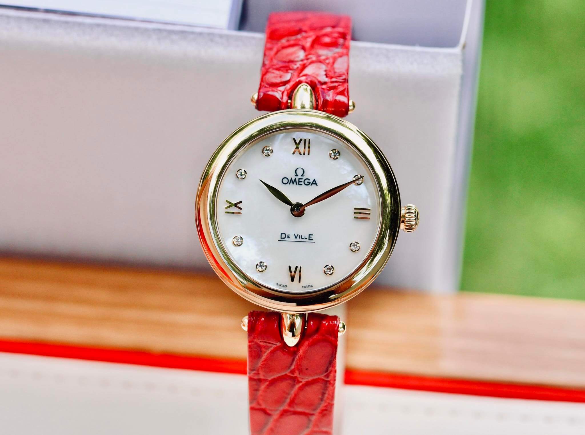 (ĐỒNG HỒ NỮ) OMEGA DE VILLE PRESTIGE 424.53.27.60.55.001 42453276055001 28mm