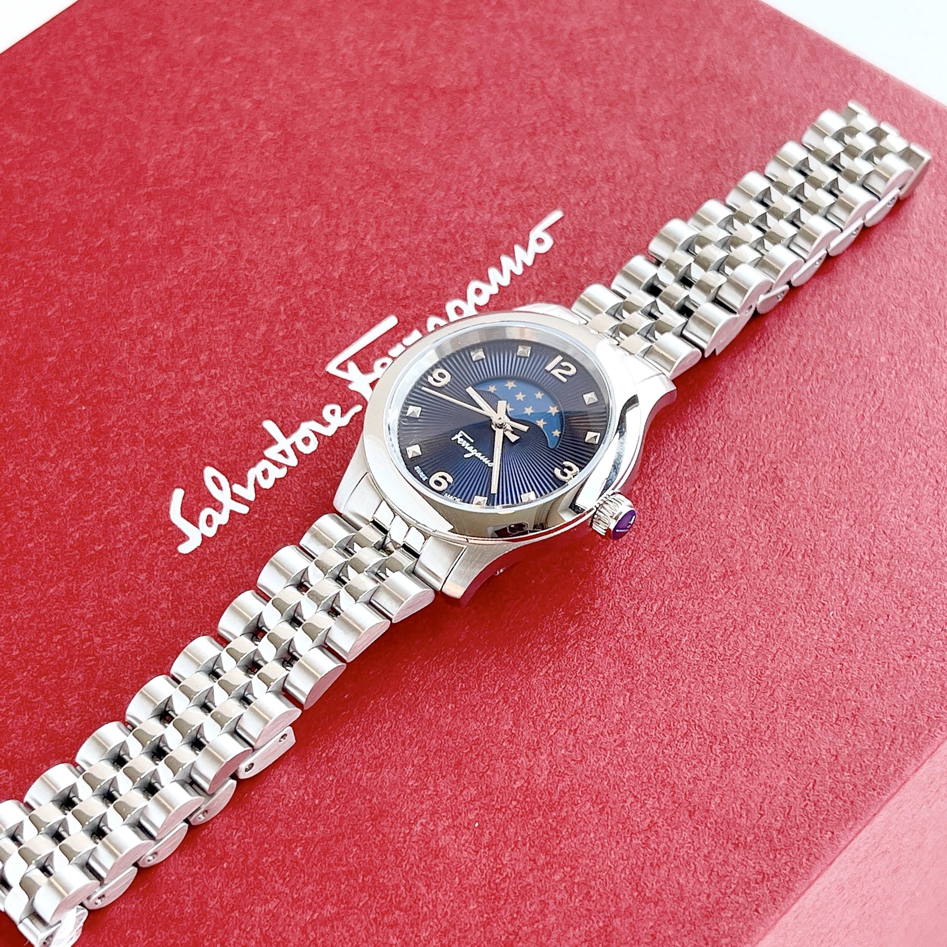 Ảnh 4 của (ĐỒNG HỒ NỮ) SALVATORE FERRAGAMO  Duo Quartz Blue Dial Ladies Watch SFMN00122