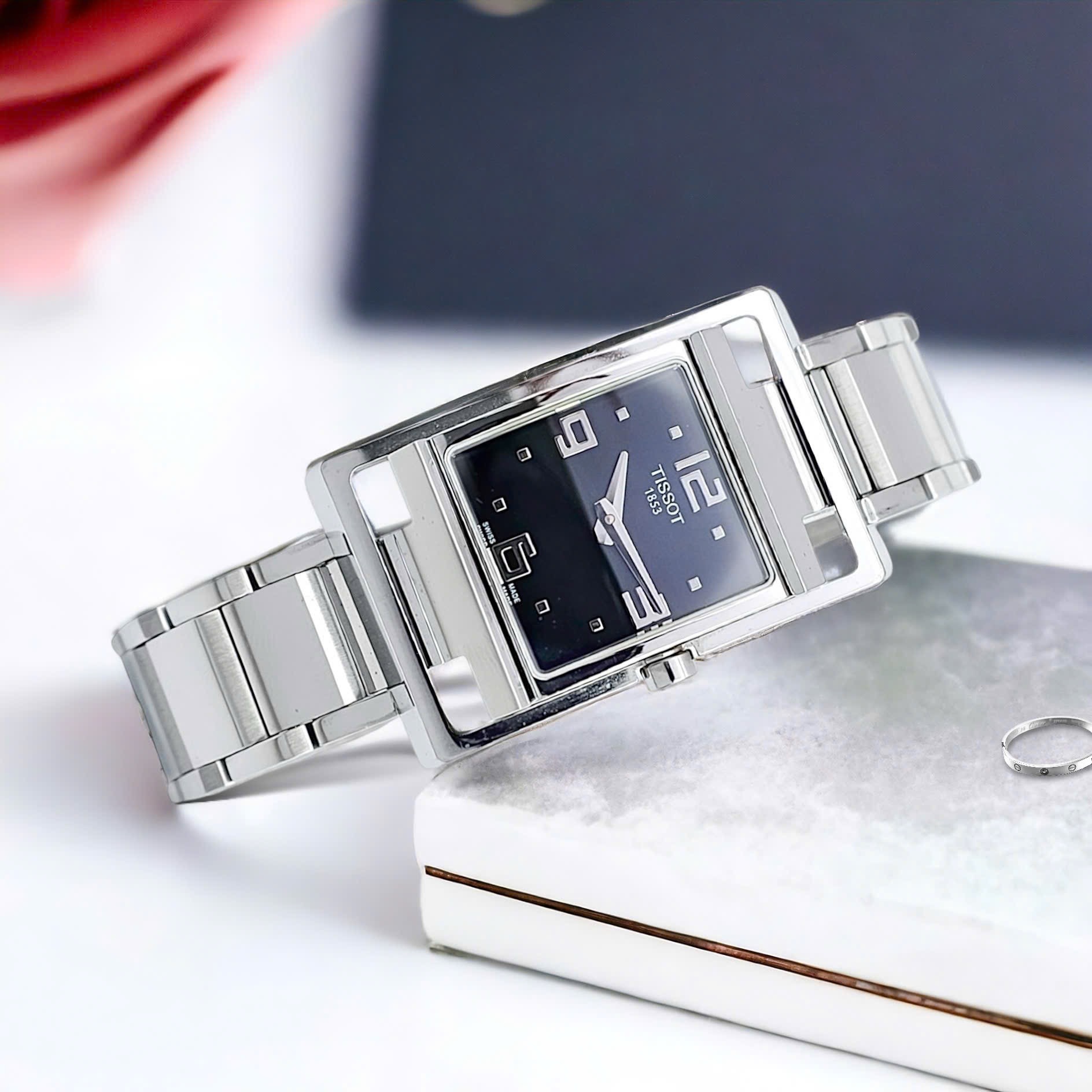 Ảnh 2 của (ĐỒNG HỒ NỮ) Tissot Quartz T032.309.11.057.00 ( T0323091105700 ) My-T Open Steel Mother of Pearl Dial