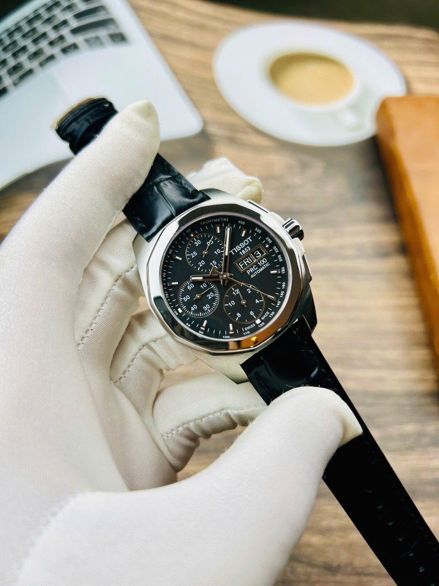 (ĐỒNG HỒ NAM) TISSOT PRC 100 QUADRATO CHRONOGRAPH T008.414.16.051.00 ( T0084141605100 ) 39mm