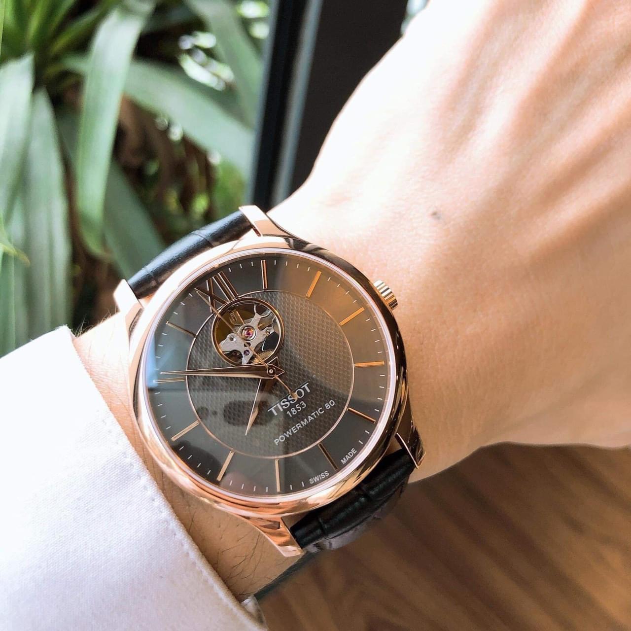 Ảnh 3 của (ĐỒNG HỒ NAM) (New) TISSOT TRADITION POWERMATIC 80 OPEN HEART T063.907.36.068.00 (T0639073606800) 40mm