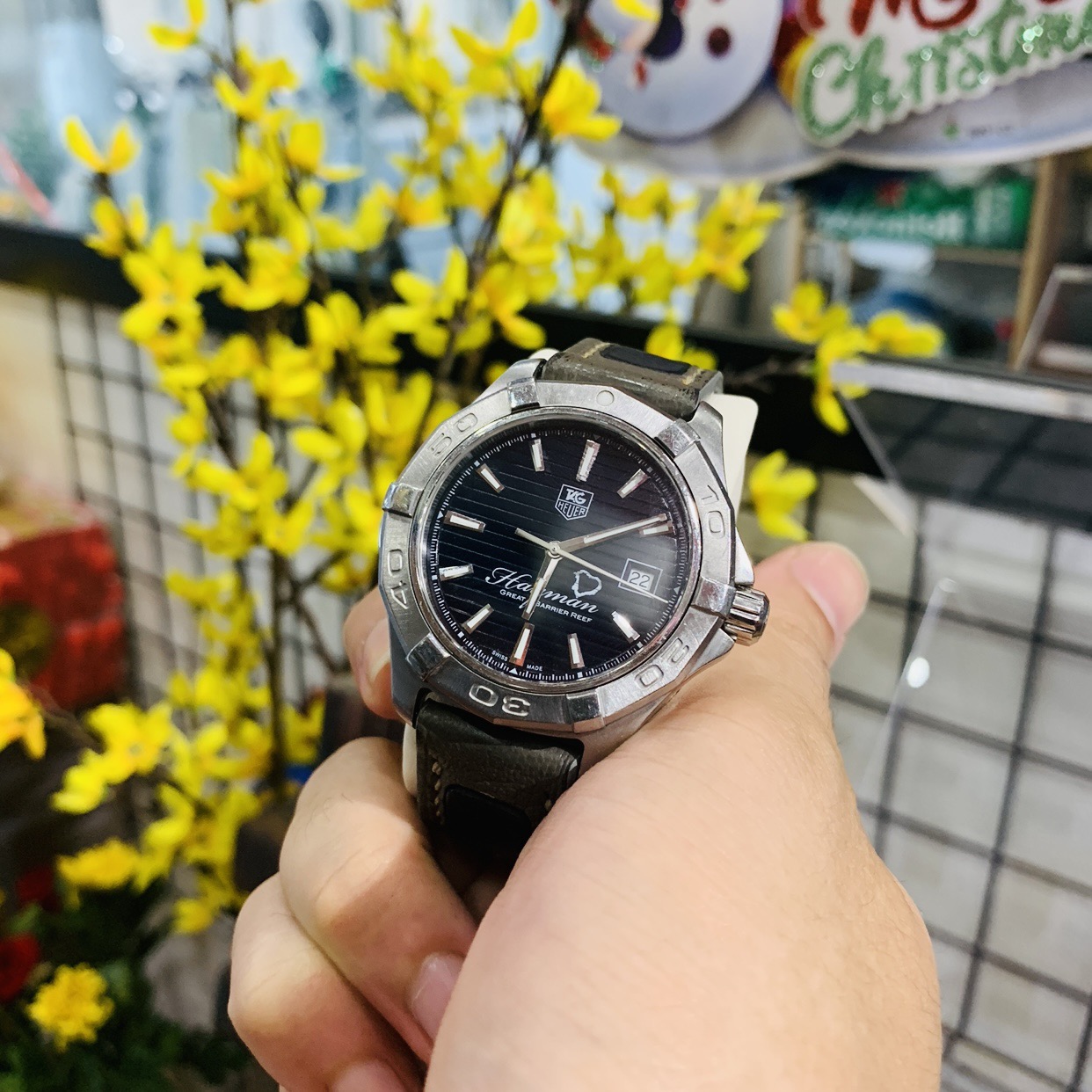 Ảnh 2 của Tag Heuer Aquaracer WAP2010 41mm lướt 95% LIMITED XANH NAVY