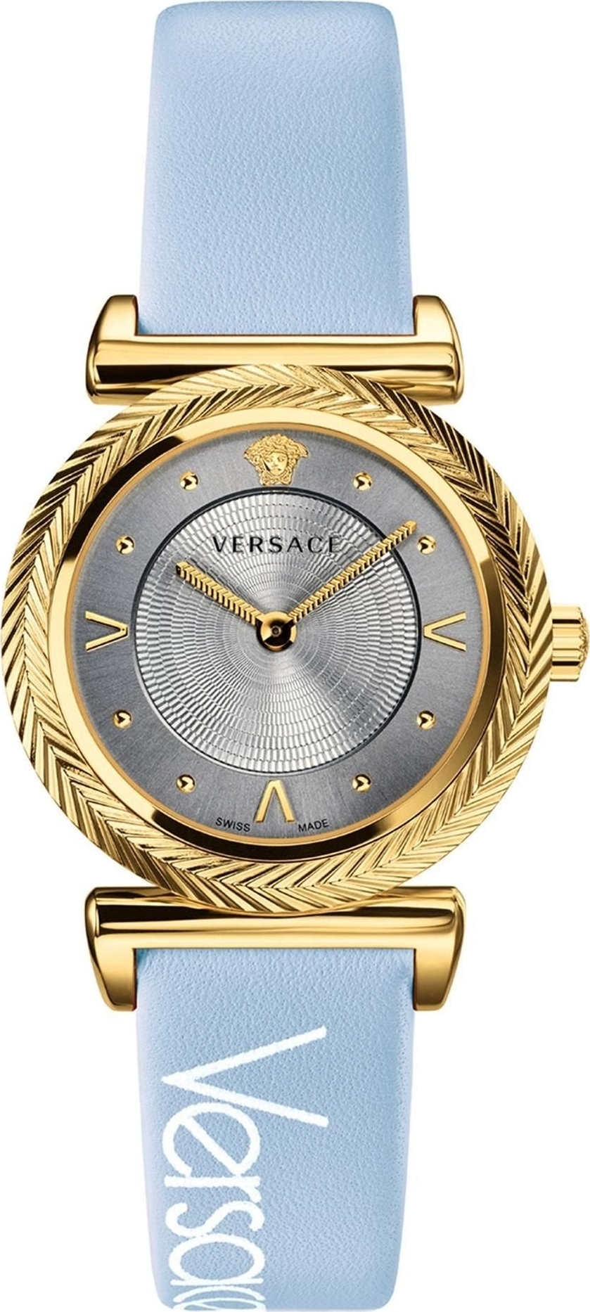 Đồng hồ Nữ Versace V-Motif Vintage Logo Blue watch VERE00318 35MM