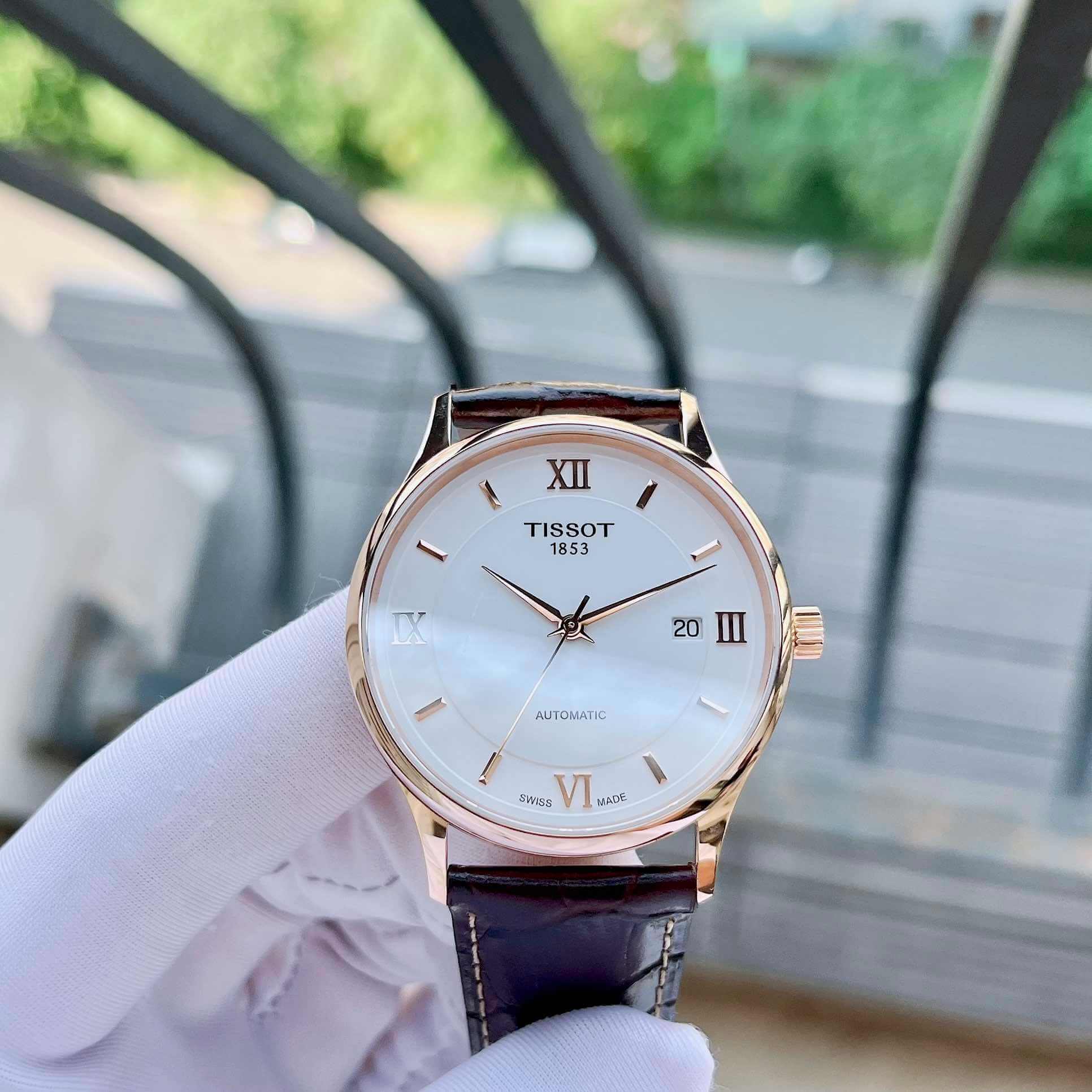 (ĐỒNG HỒ NAM) Tissot Rose Dream T914.407.76.018.00 ( T9144077601800 ) Automatic 18K Gold 39mm