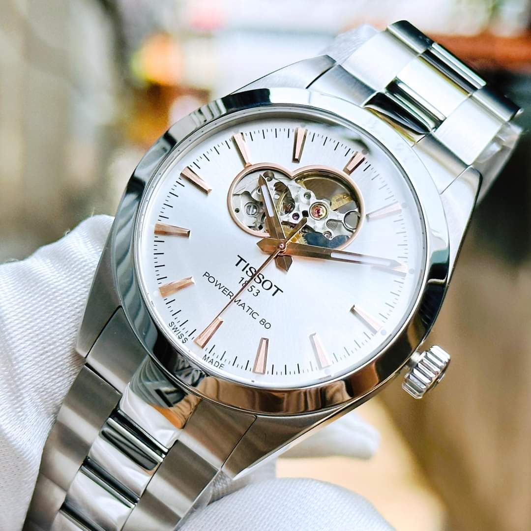 Ảnh 3 của (ĐỒNG HỒ NAM) Tissot Gentleman Powermatic 80h Open Heart T127.407.11.031.01 ( T1274071103101 ) 40mm