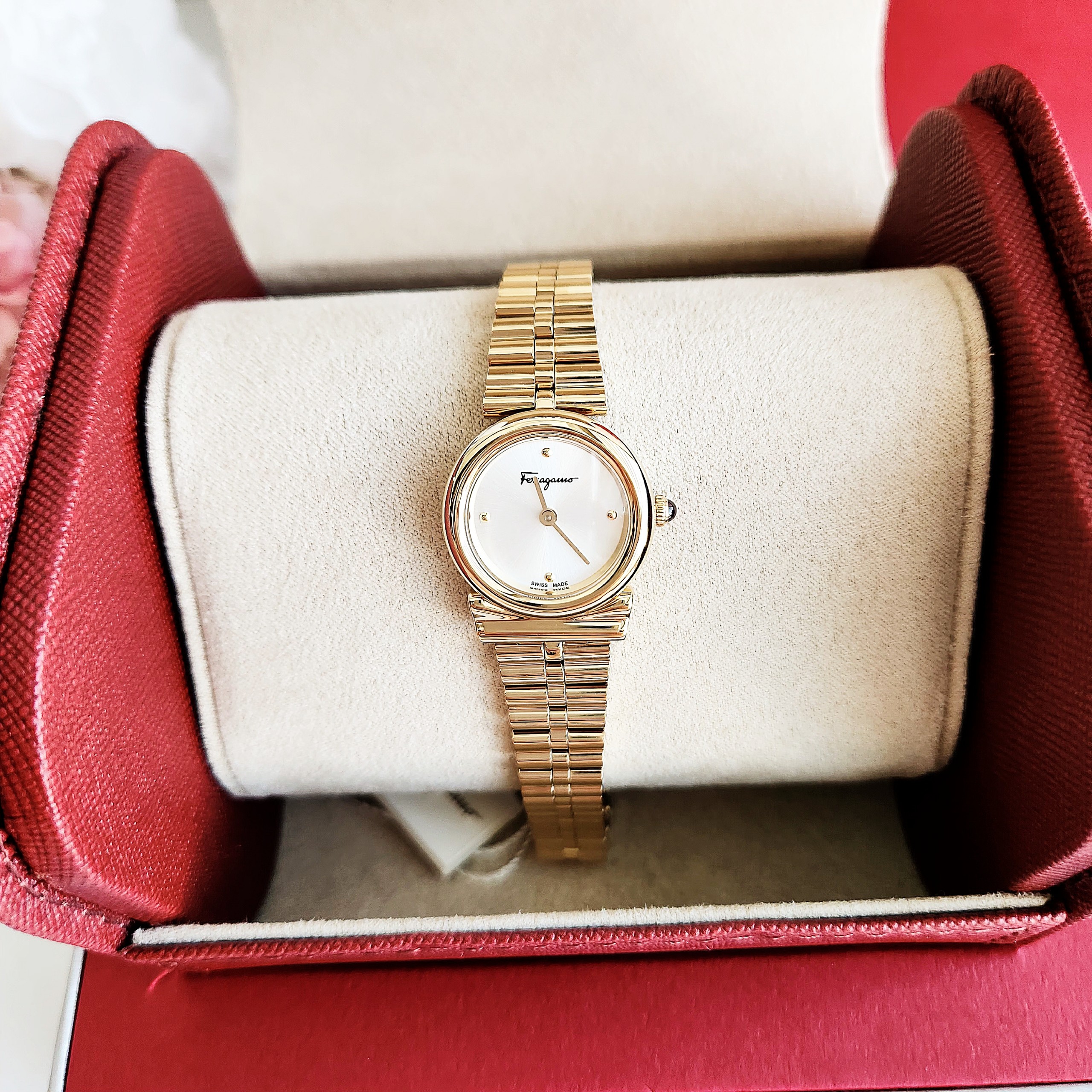 (ĐỒNG HỒ NỮ) Ferragamo Women SFMC00321 Gancini Horizontal 22.5mm Quartz Watch
