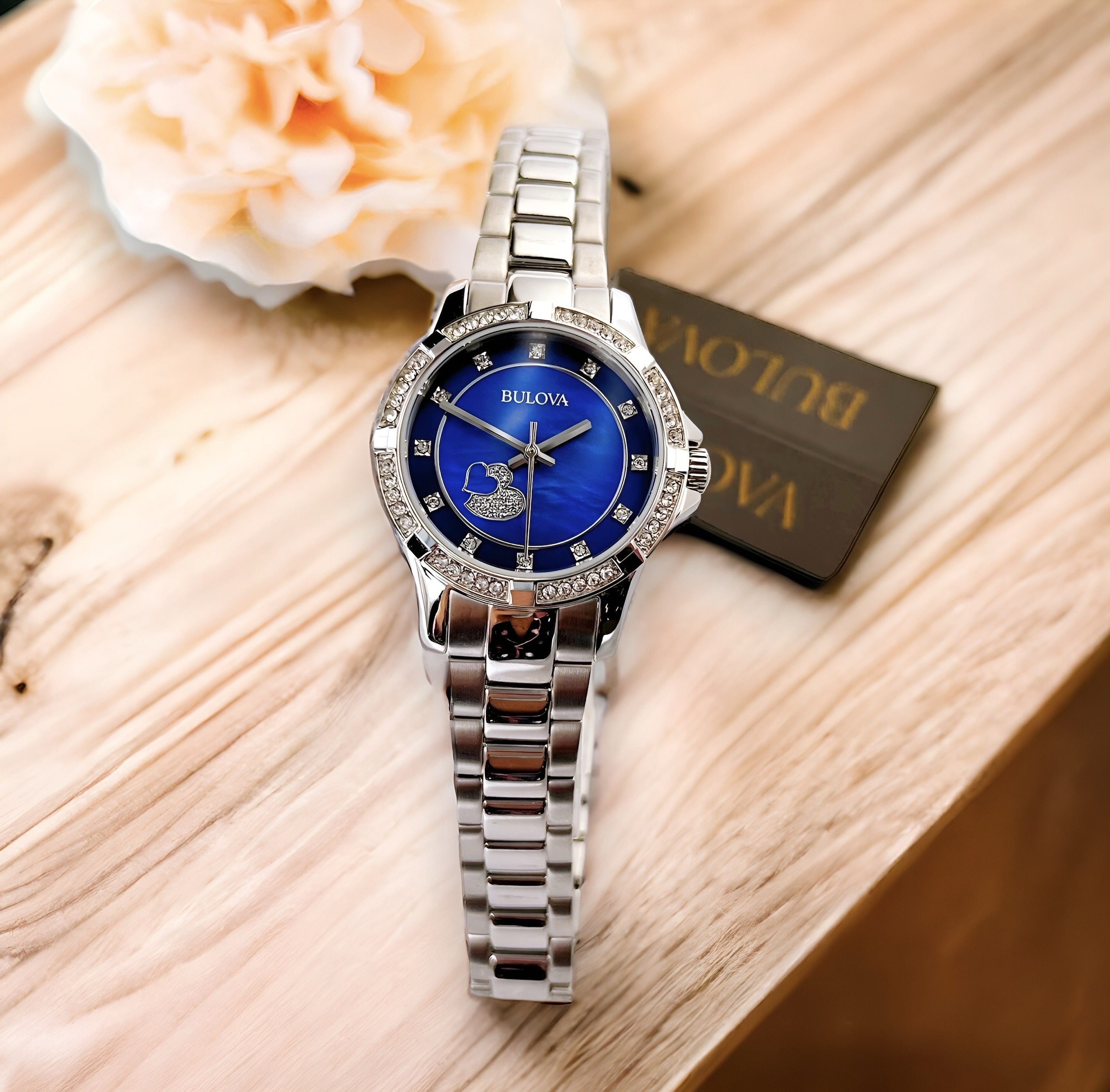 (ĐỒNG HỒ NỮ) Bulova 96L238 Crystal Accents Watch 30mm