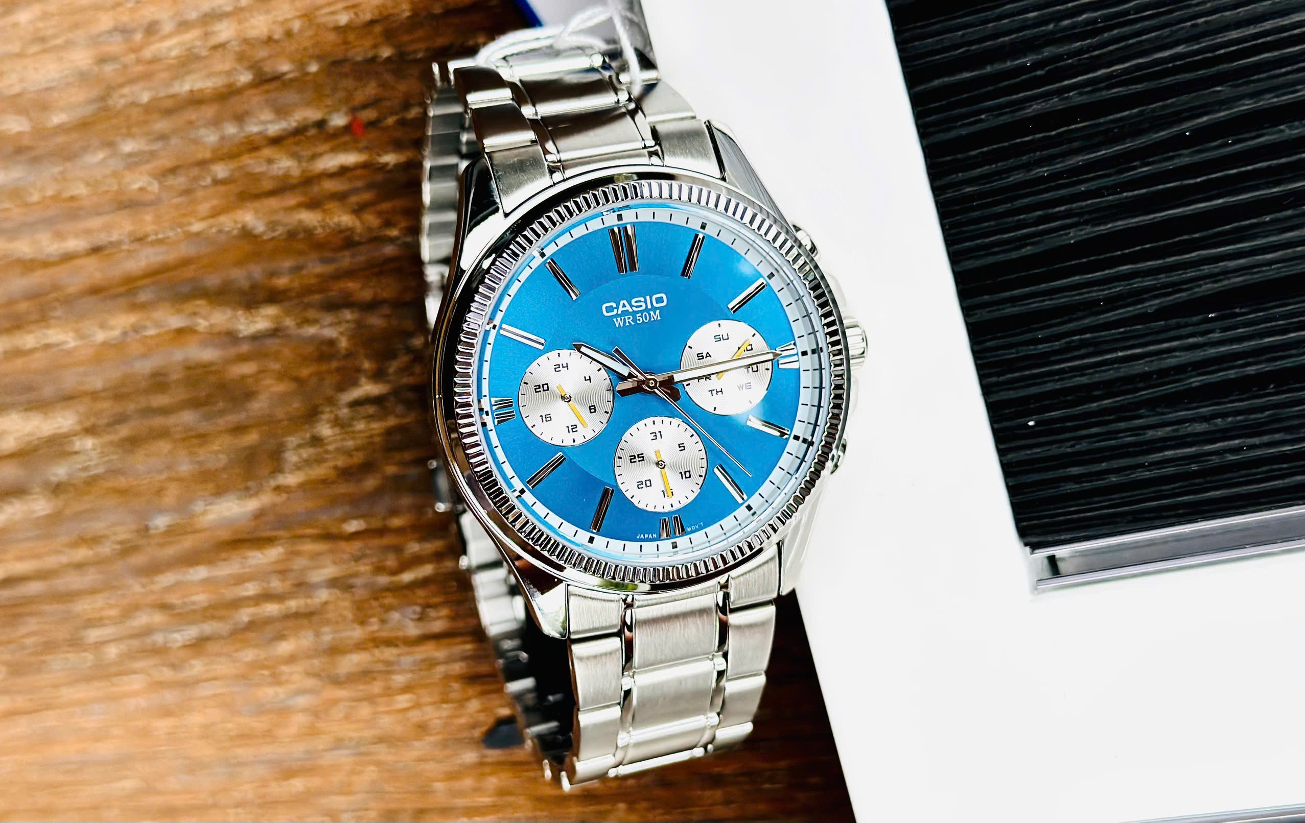 (ĐỒNG HỒ NAM) CASIO Nam Nhật Bản 6 kim MTP-1375D-2A2 ( MTP1375D2A2 )
