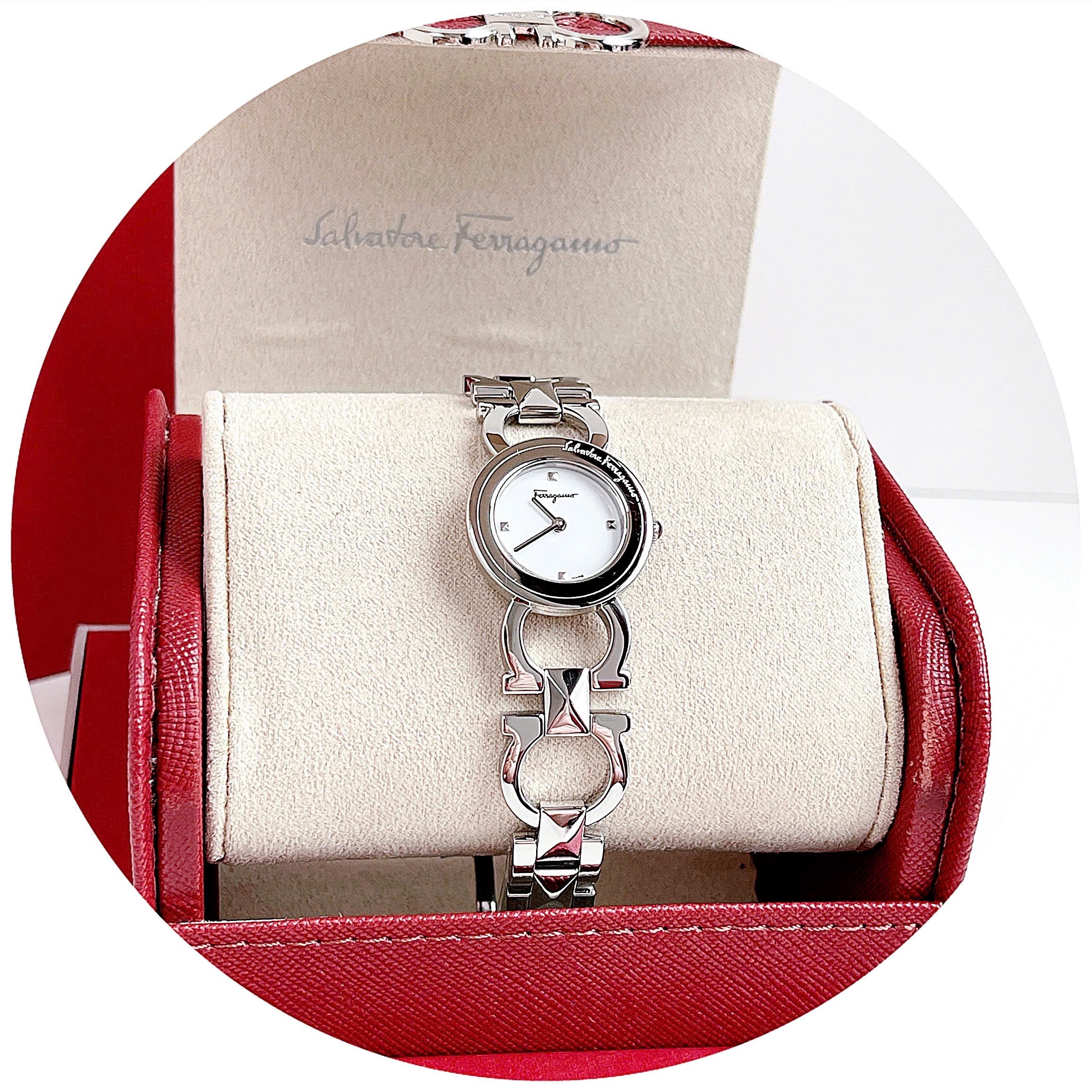 ( ĐỒNG HỒ NỮ ) Salvatore Ferragamo Double Gancini Watch 25mm SFMI00122