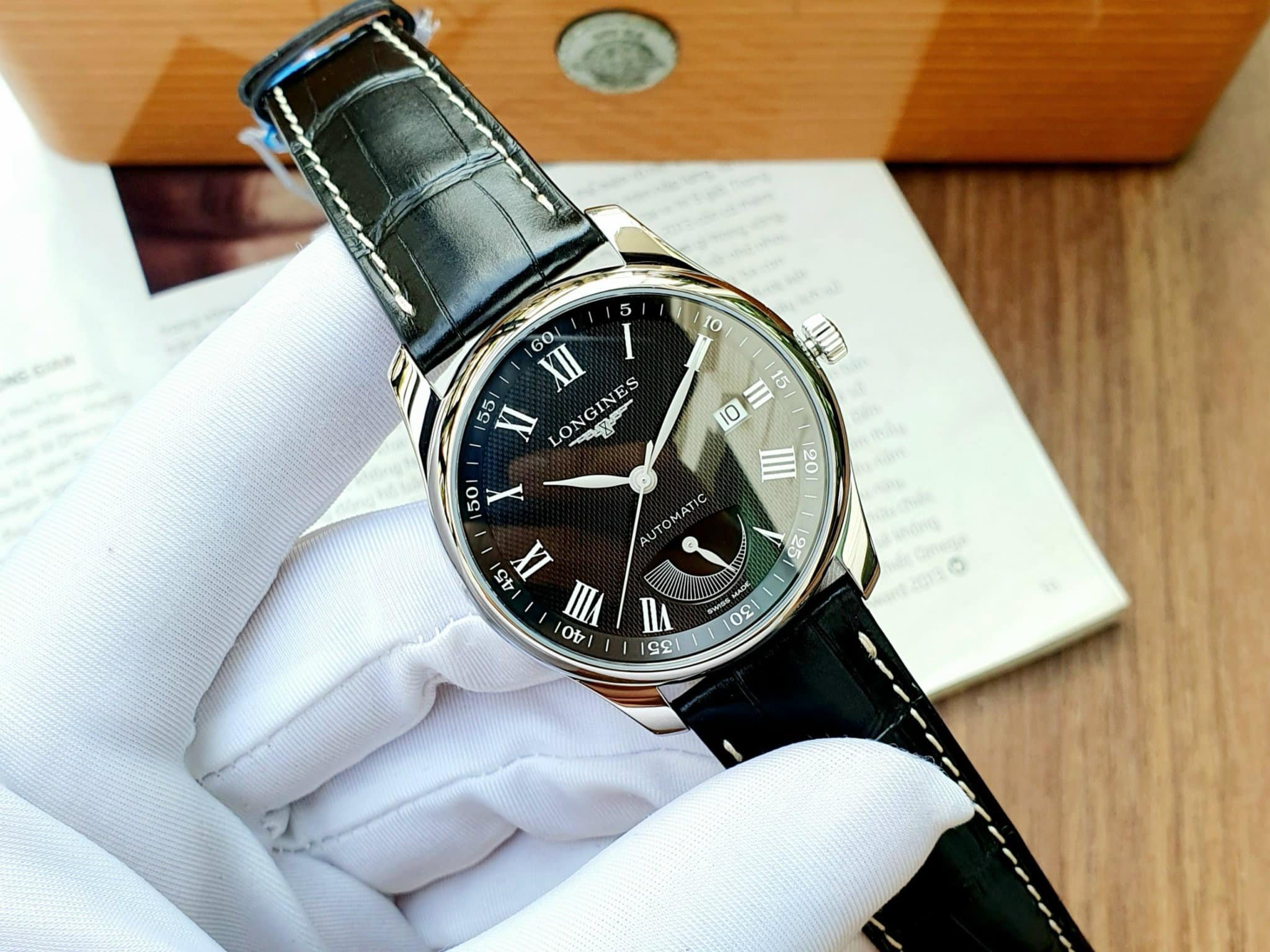 Ảnh 6 của (ĐỒNG HỒ NAM) (NEW) Longies Automatic L2.908.4.51.7 Master Collection ( L29084517 ) 40mm