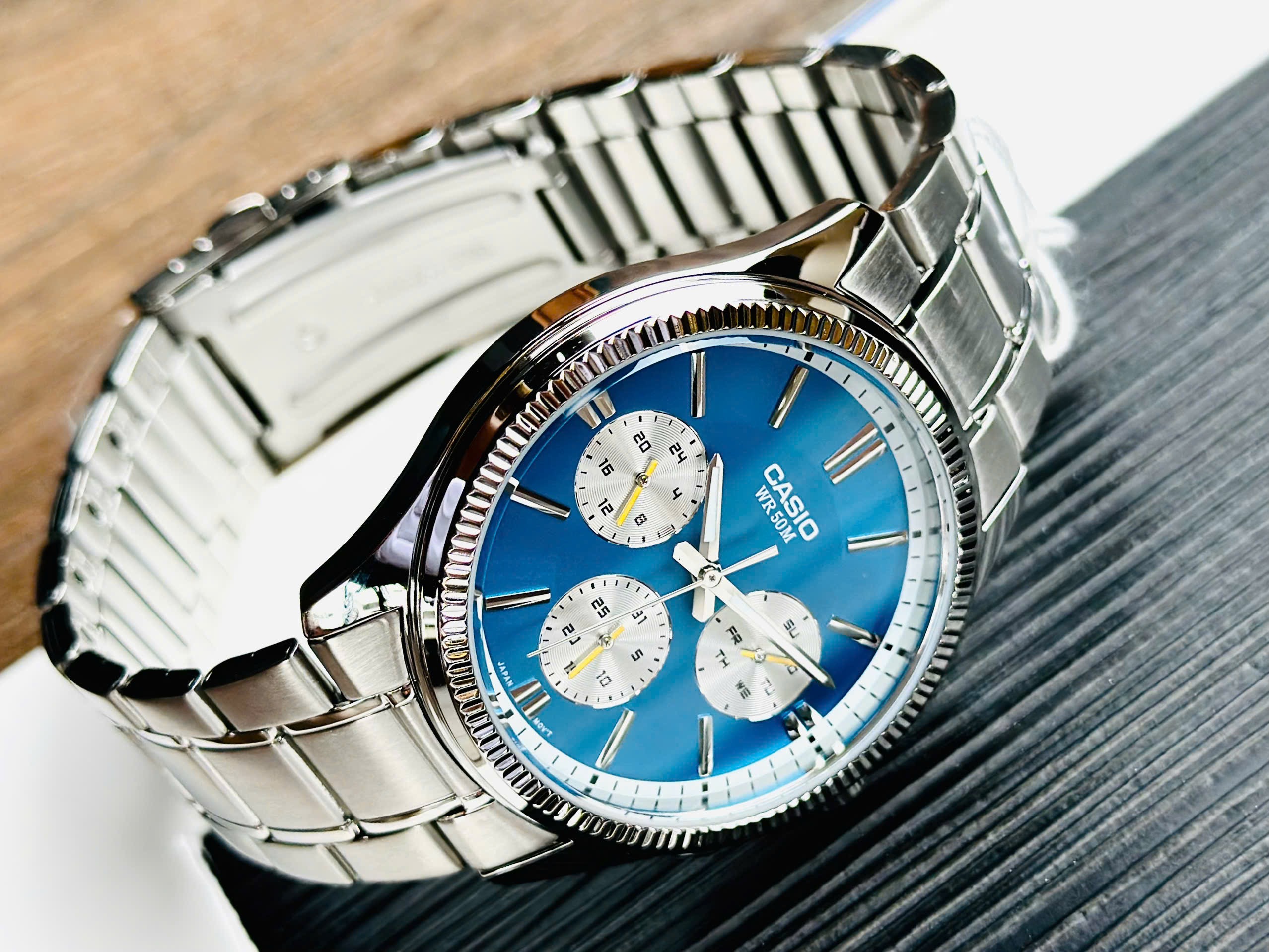 Ảnh 5 của (ĐỒNG HỒ NAM) CASIO Nam Nhật Bản 6 kim MTP-1375D-2A2 ( MTP1375D2A2 )