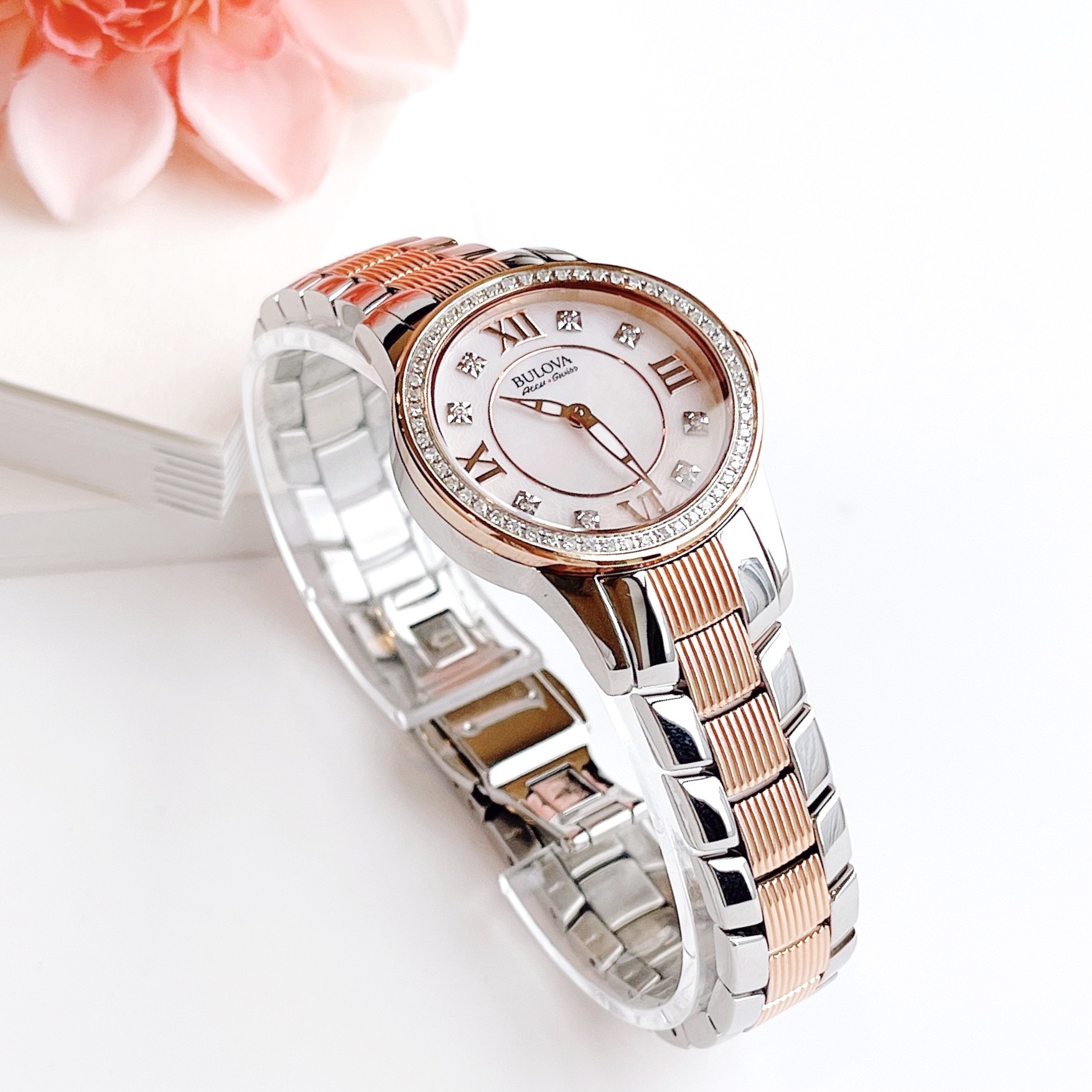 ĐỒNG HỒ NỮ Bulova Accu Swiss Women's Watch 65R152, 28MM