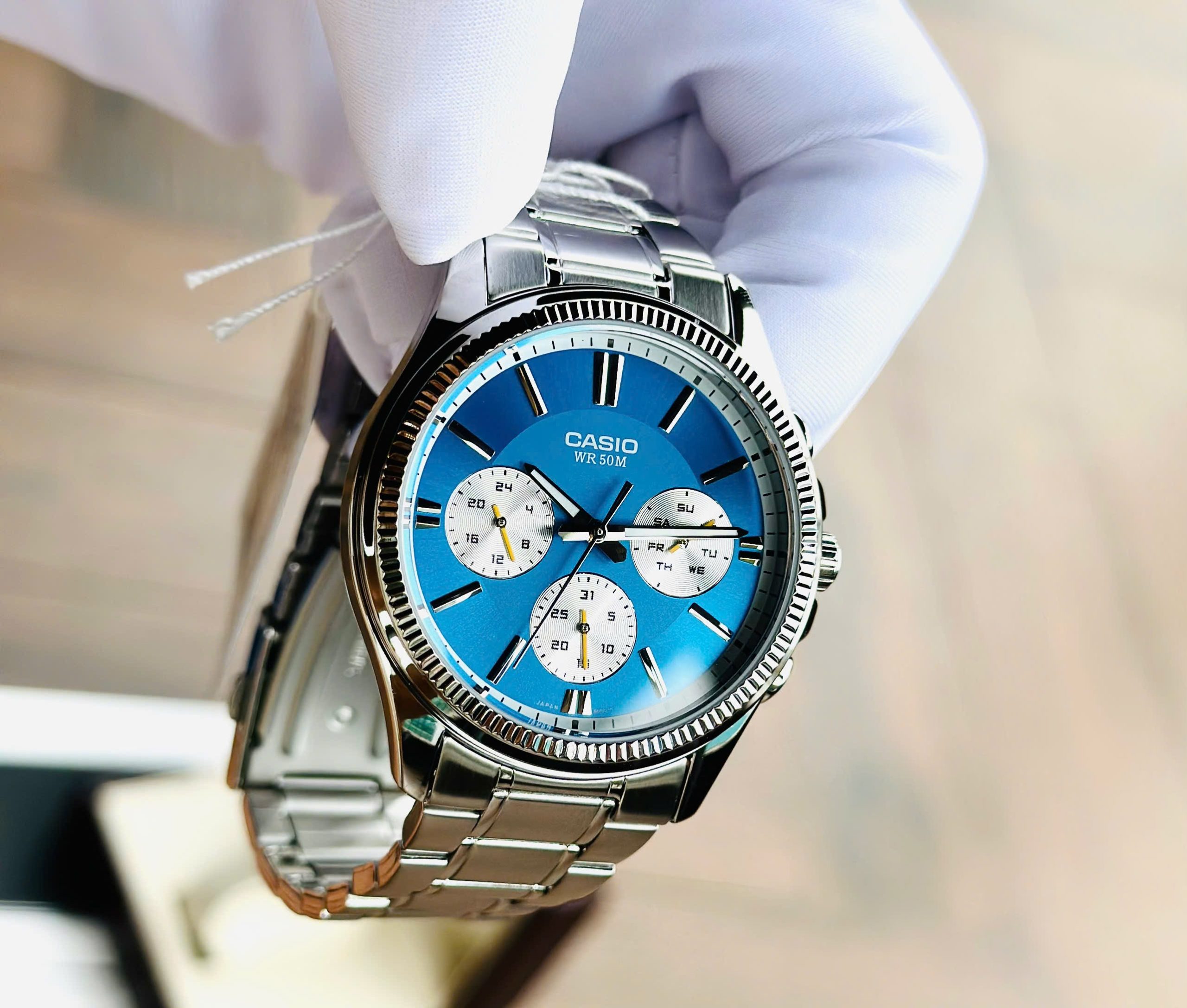 Ảnh 7 của (ĐỒNG HỒ NAM) CASIO Nam Nhật Bản 6 kim MTP-1375D-2A2 ( MTP1375D2A2 )