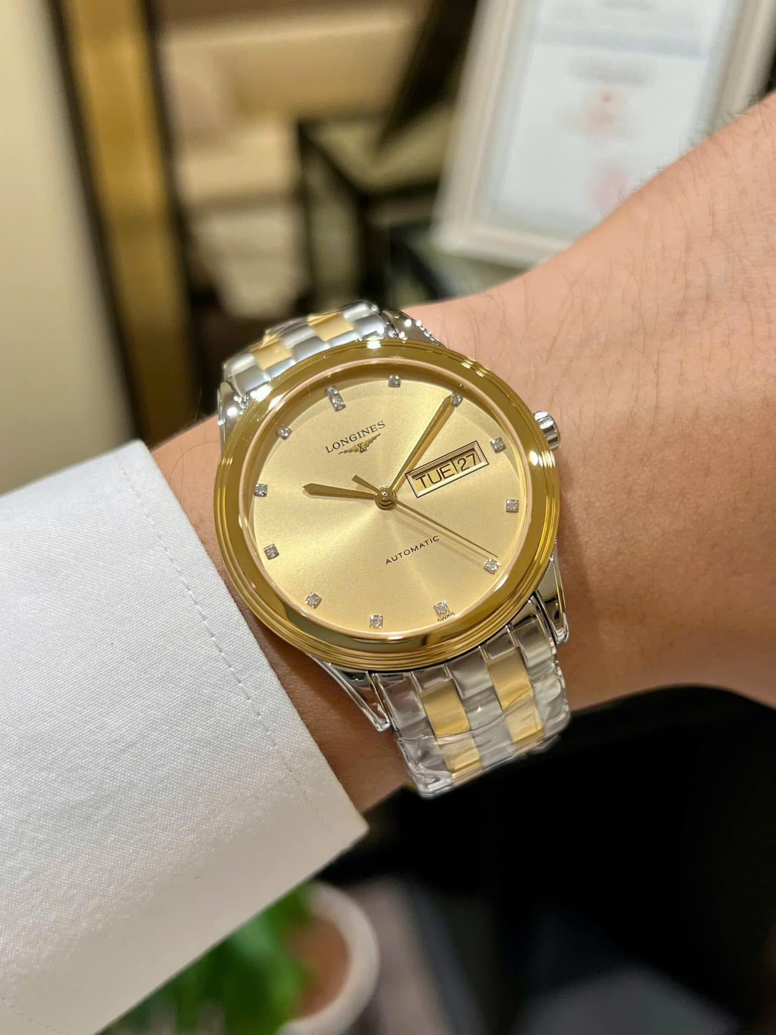 Ảnh 6 của (ĐỒNG HỒ NAM) (NEW) Longines Flagship Automatic Diamond L4.899.3.37.7 (L48993377) 38.5mm
