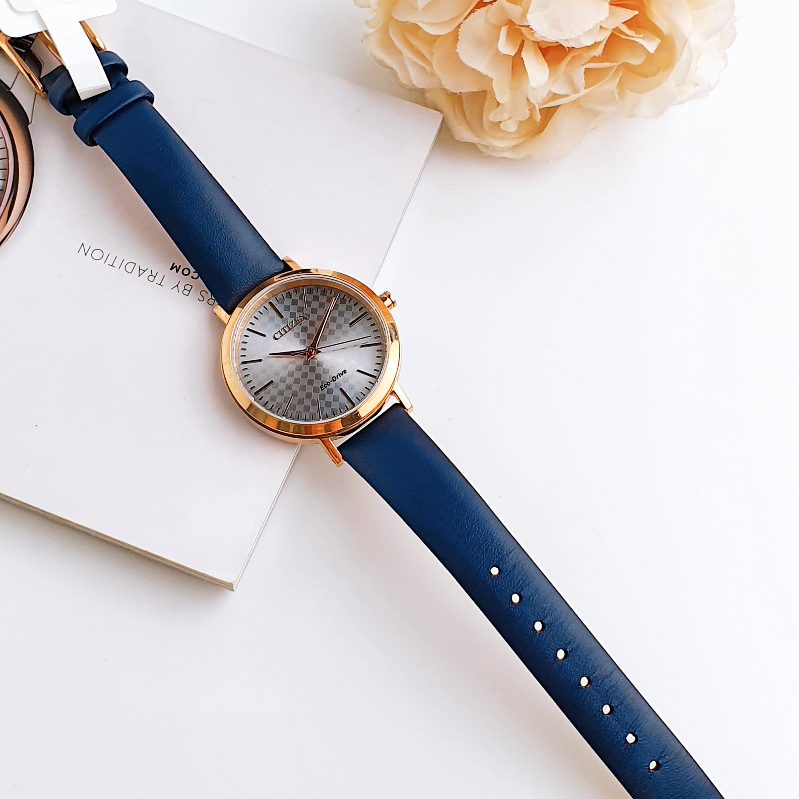 Ảnh 5 của (ĐỒNG HỒ NỮ) Citizen LTR Drive Watch EM0763-07A (Mix kèm dây da trắng) 36mm