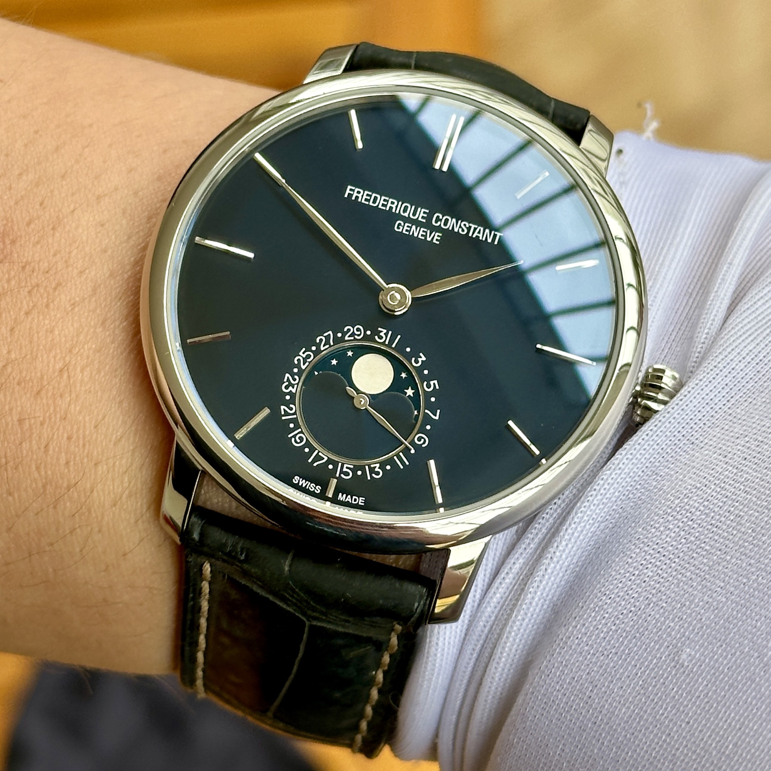 Ảnh 6 của (Deal Lướt) (ĐỒNG HỒ NAM) Frederique Constant Manufacture Slimline Moonphase FC-705N4S6 (FC-705N4S6 used) FC705N4S6