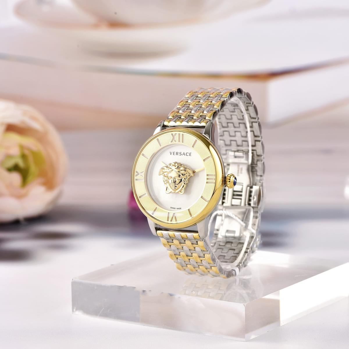 Ảnh 2 của (ĐỒNG HỒ NỮ) Versace La Medusa Quartz Silver Dial Two-Tone Ladies Watch Item VE2R00222